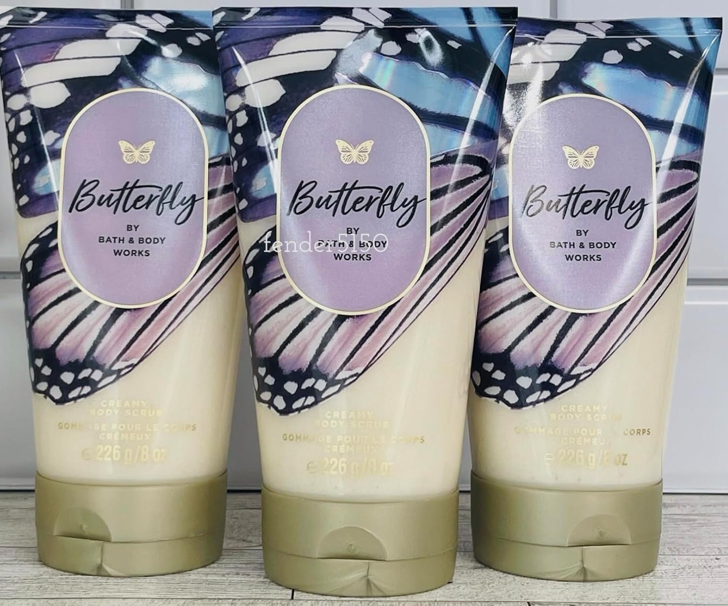 3 BUTTERFLY Creamy Scrub bath & body 8 fl oz