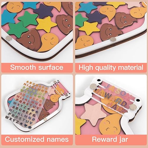 Miniatura 4 de Tarro de recompensa personalizado, tarro de recompensa para el aula, tarro de recompensa para niños (no magnético)