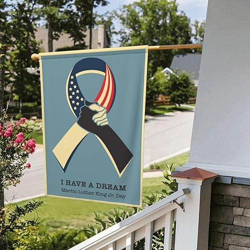 Miniatura 5 de Martin Luther King MLK - Bandera de jardín con texto en inglés "I Have A Dream", 12.5 x 18 pulgadas, banderas decorativas decorativas de doble cara