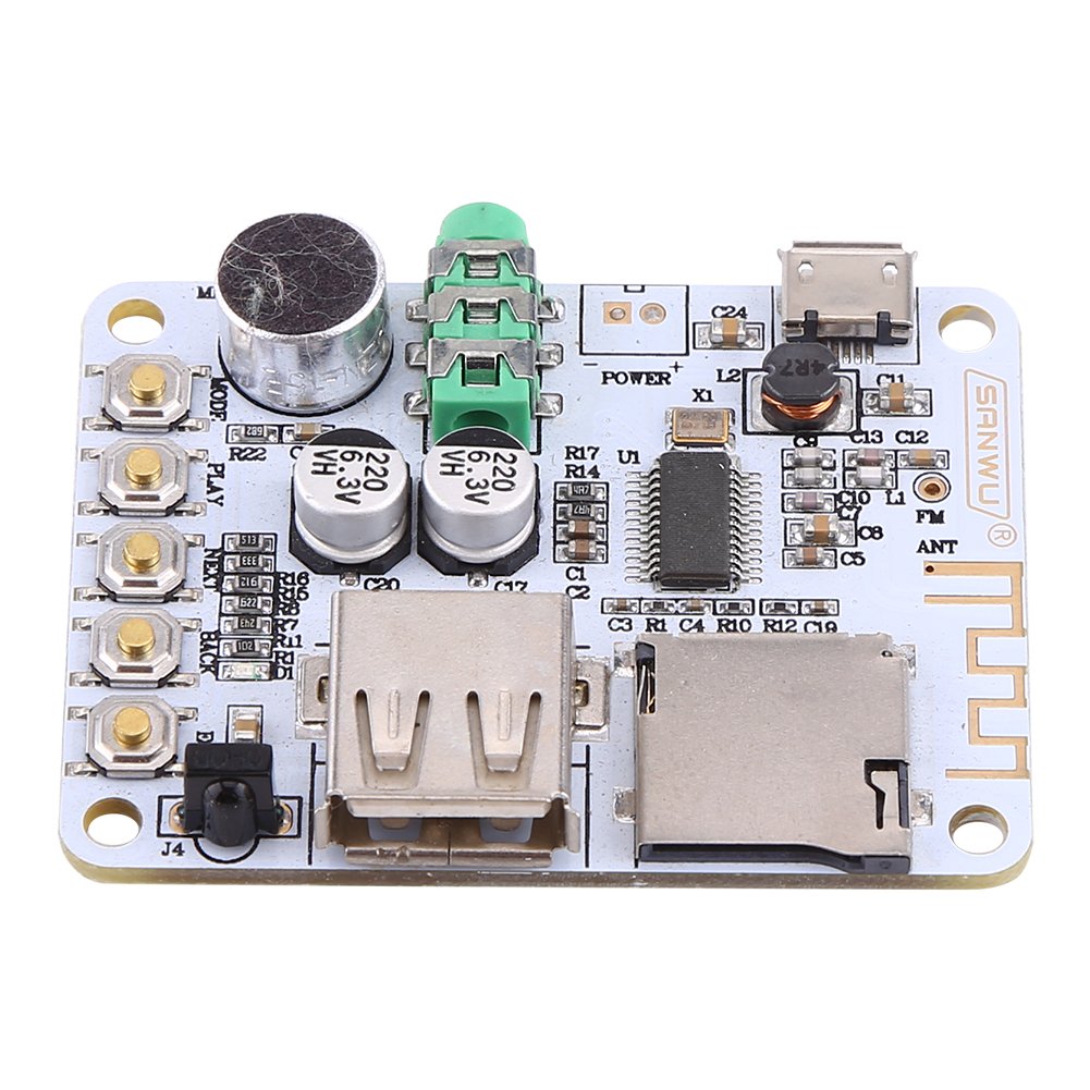 Scheda Amplificatore Stereo Scheda Ricevitore Wireless Bluetooth con Decoder MP3 USB FM WMA WAV FLAC Player con Telecomando