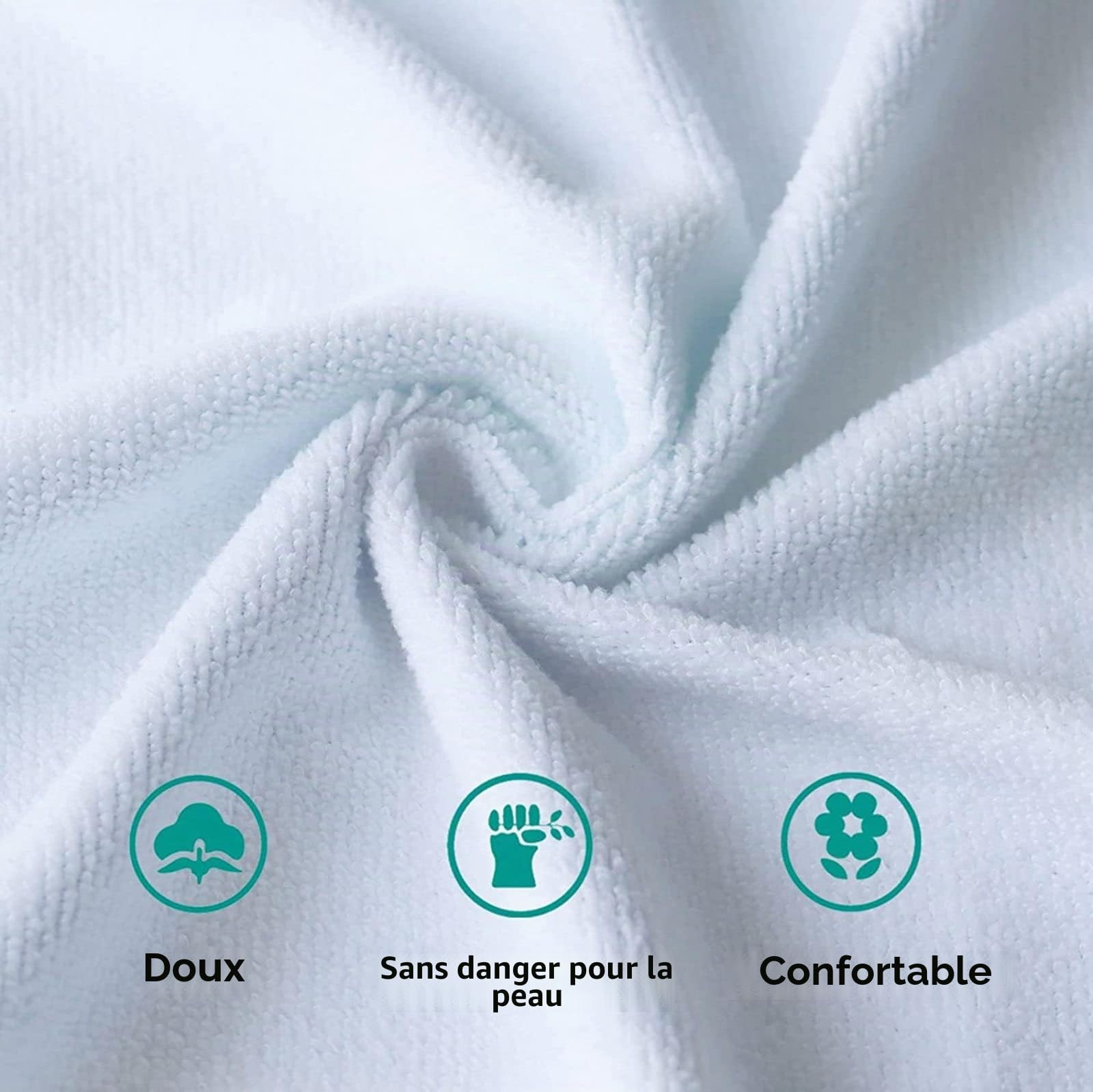 Serviette de Plage XXL 200x200 Vert Anti-Sable Séchage Rapide pour Bain, Piscine, Camping