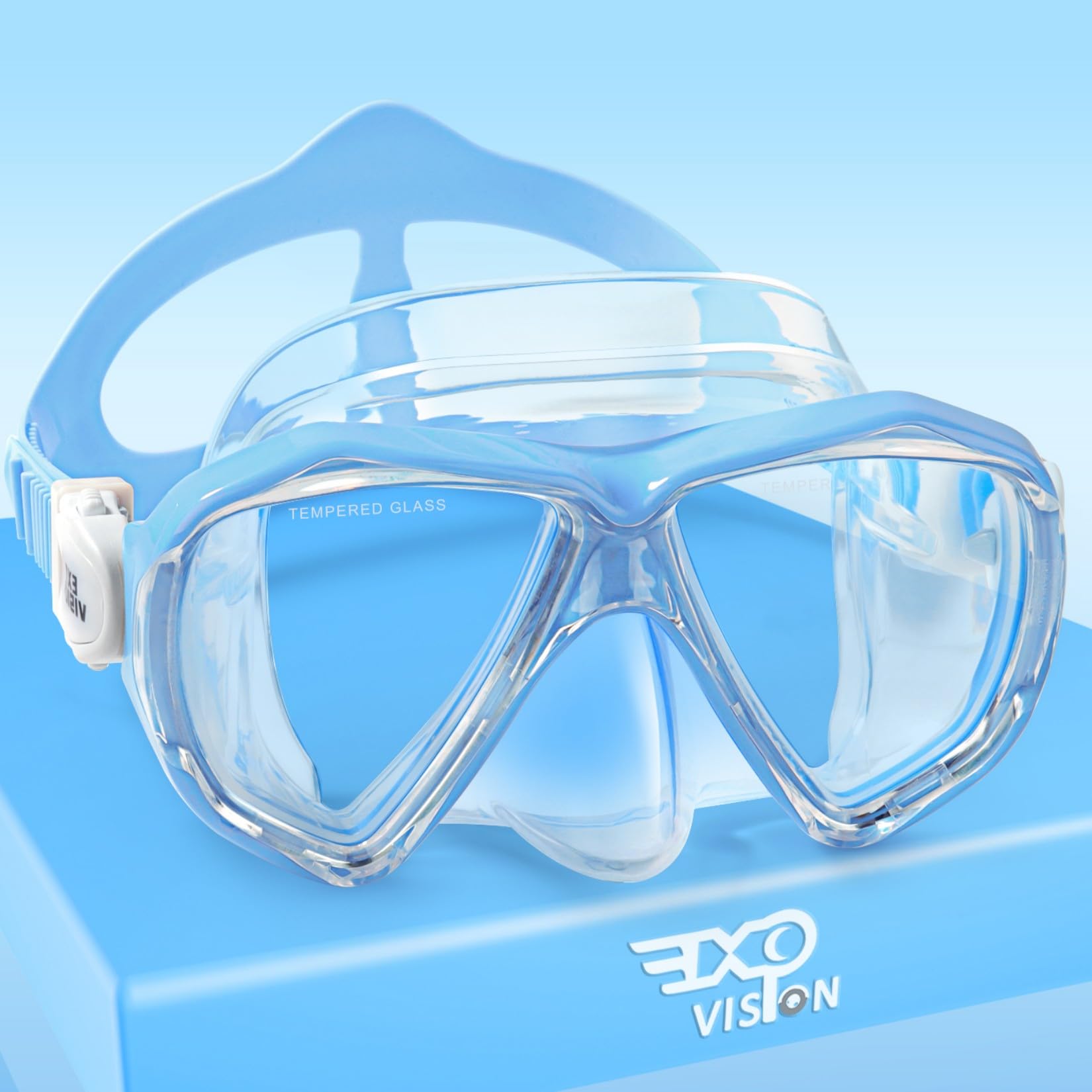 Photo 1 of Kids Diving Mask 180° Anti-Fog Swim Mask, Tempered Glass Child Swim Goggles with Nose Cover Anti-Leak Kids Swim Goggles 4-14 Boys Girls for Diving, Snorkeling, Swimming (Harry Blue)