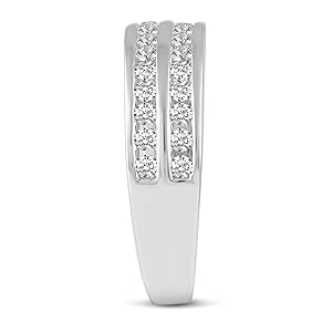 Amazon.com: Prime and Pure Channel Double Row Statement Ring