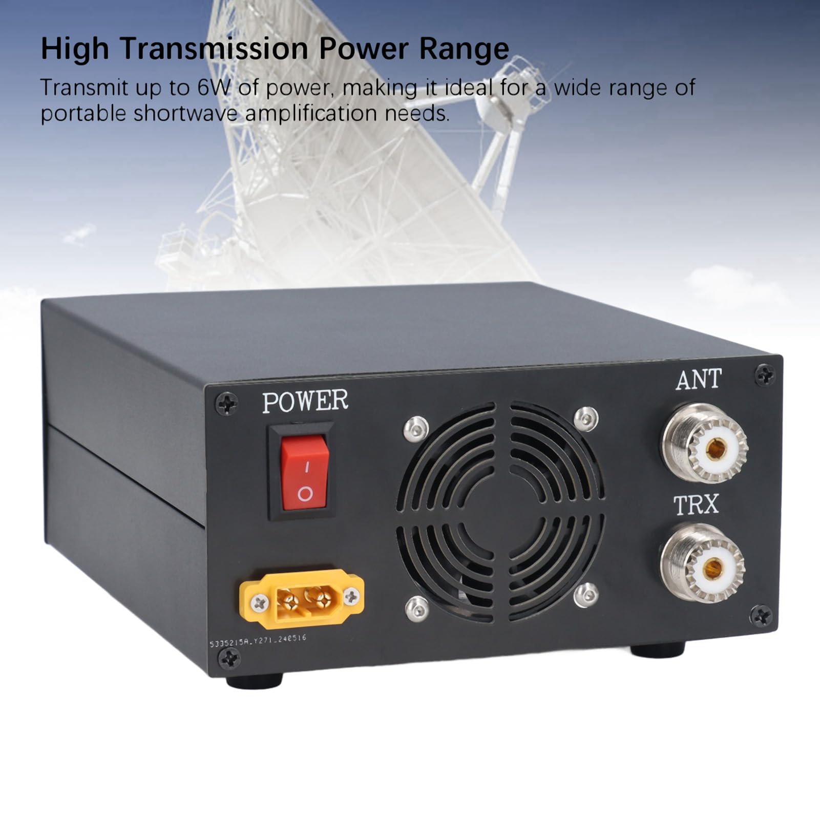 Marhynchus Tragbarer Kurzwellen-Leistungsverstärker, 80–120 W Ausgangsleistung, 2 MHz–30 MHz Frequenzbereich mit Aluminiumlegierungsgehäuse und Integriertem Lüfter, für - und XIEGU-Bänder