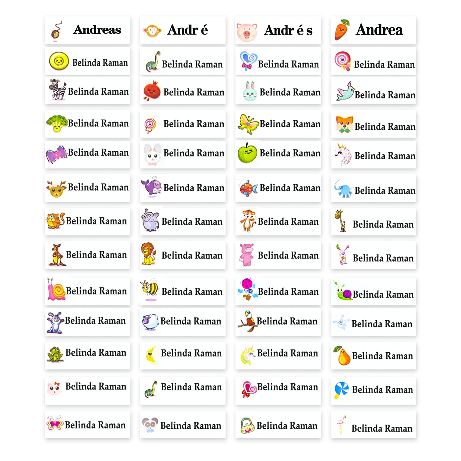 180 Pzs Etiquetas Pegatinas Personalizadas, Autoadhesivas Para El Nombre, Nombre Personalizadas Para Niños Etiquetas, Adecuado Para Utiles Escolares Para Marcar Objetos, Libros, Loncheras