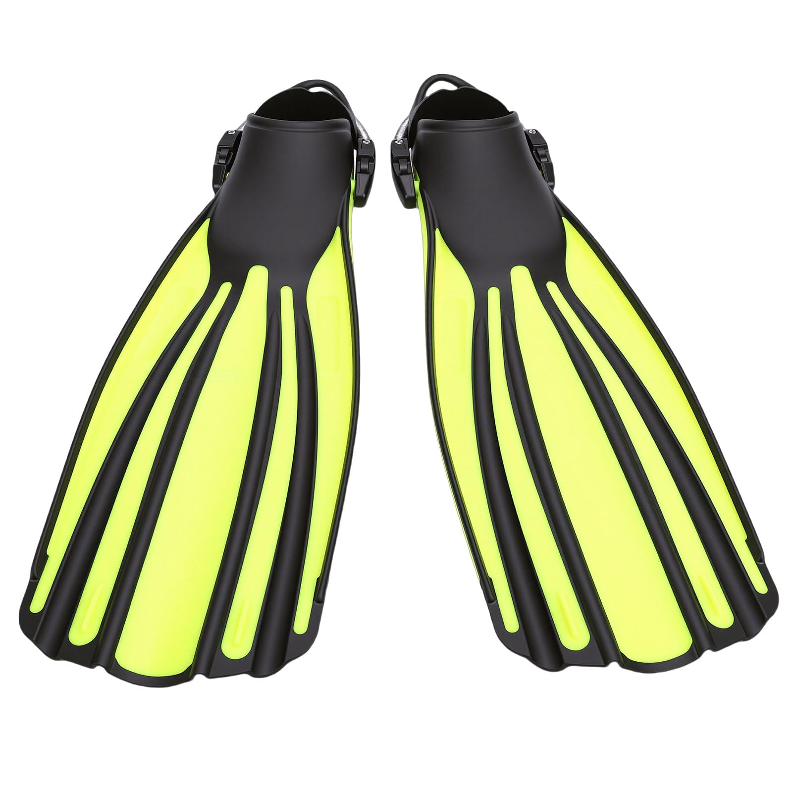 Annadue Aletas de Buceo Ajustables, Aletas Largas de Buceo TPR, de Snorkel para Natación Hombres Mujeres con Correas de Aleta, de Equipo de Snorkel
