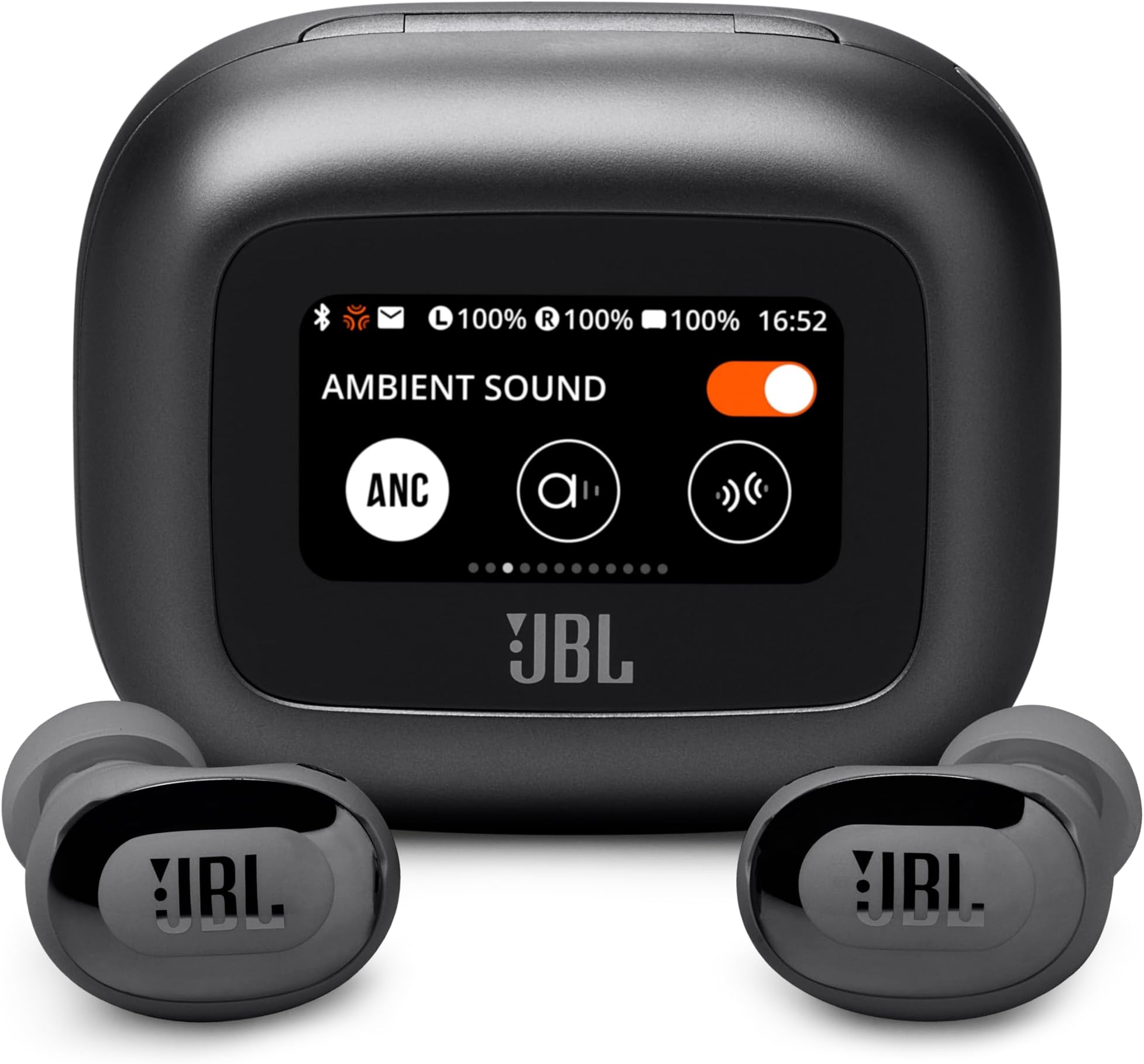 New Launch Live Buds 3 TWS,Hi-Res Audio True ANC Earbuds,Smart Case with Touch Display,40H Playtime,Wireless Charging, 6 Mic,Multipoint Connection,IP55 Proof, Headphones App,Personi-Fi 3.0(Black)