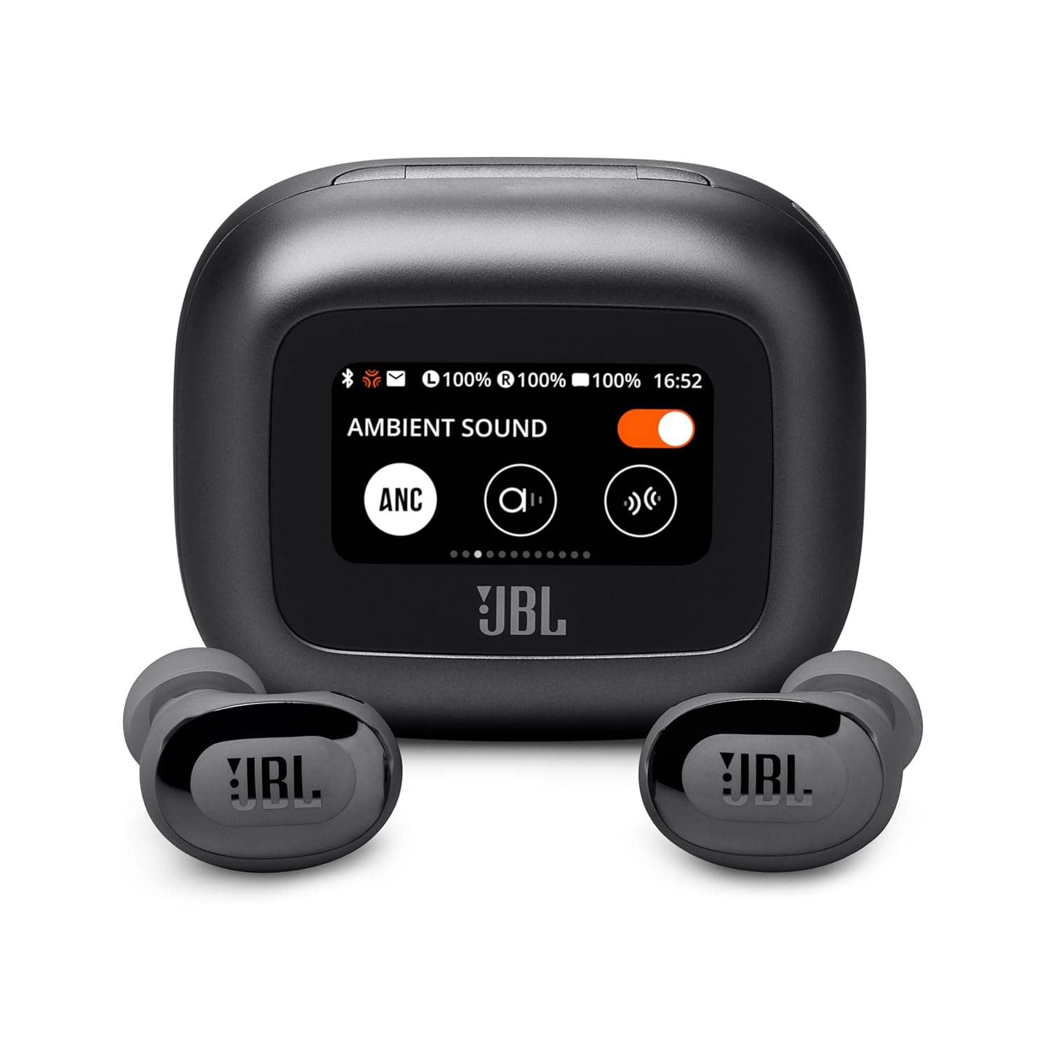 JBL New Launch Live Buds 3 TWS,Hi-Res Audio True ANC Earbuds,Smart Case with Touch Display,40H Playtime,Wireless Charging, 6 Mic,Multipoint Connection,IP55 Proof, Headphones App,Personi-Fi 3.0(Black)