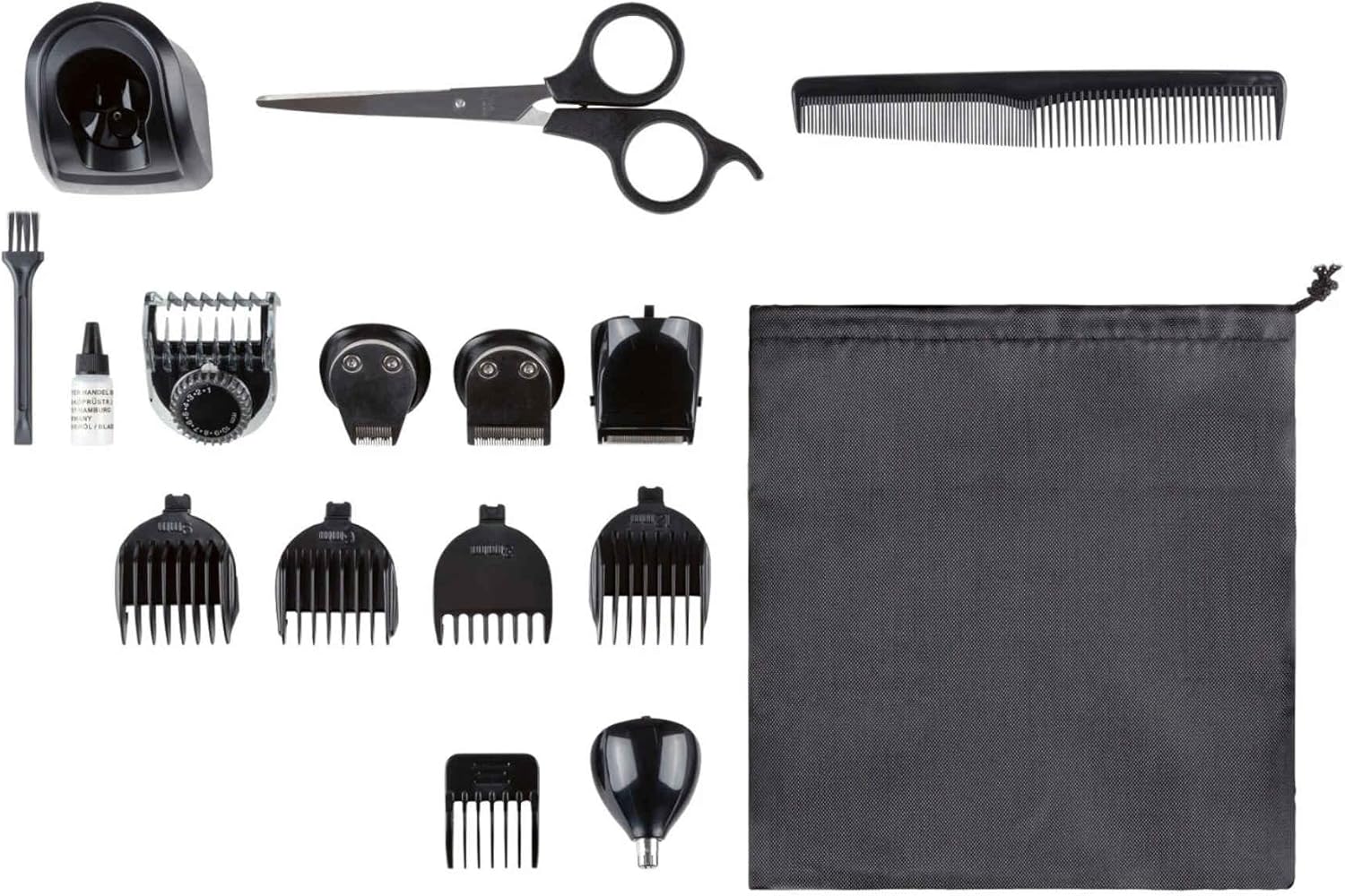 All accessories included with Silvercrest SHBS 3.7 D5 trimmer