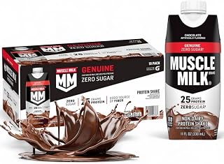 Muscle- Milk High Protein Chocolate Shake, 25g Protein, 11 fl oz Bottles (18 Pack) – Custom bundled by MOOCHI
