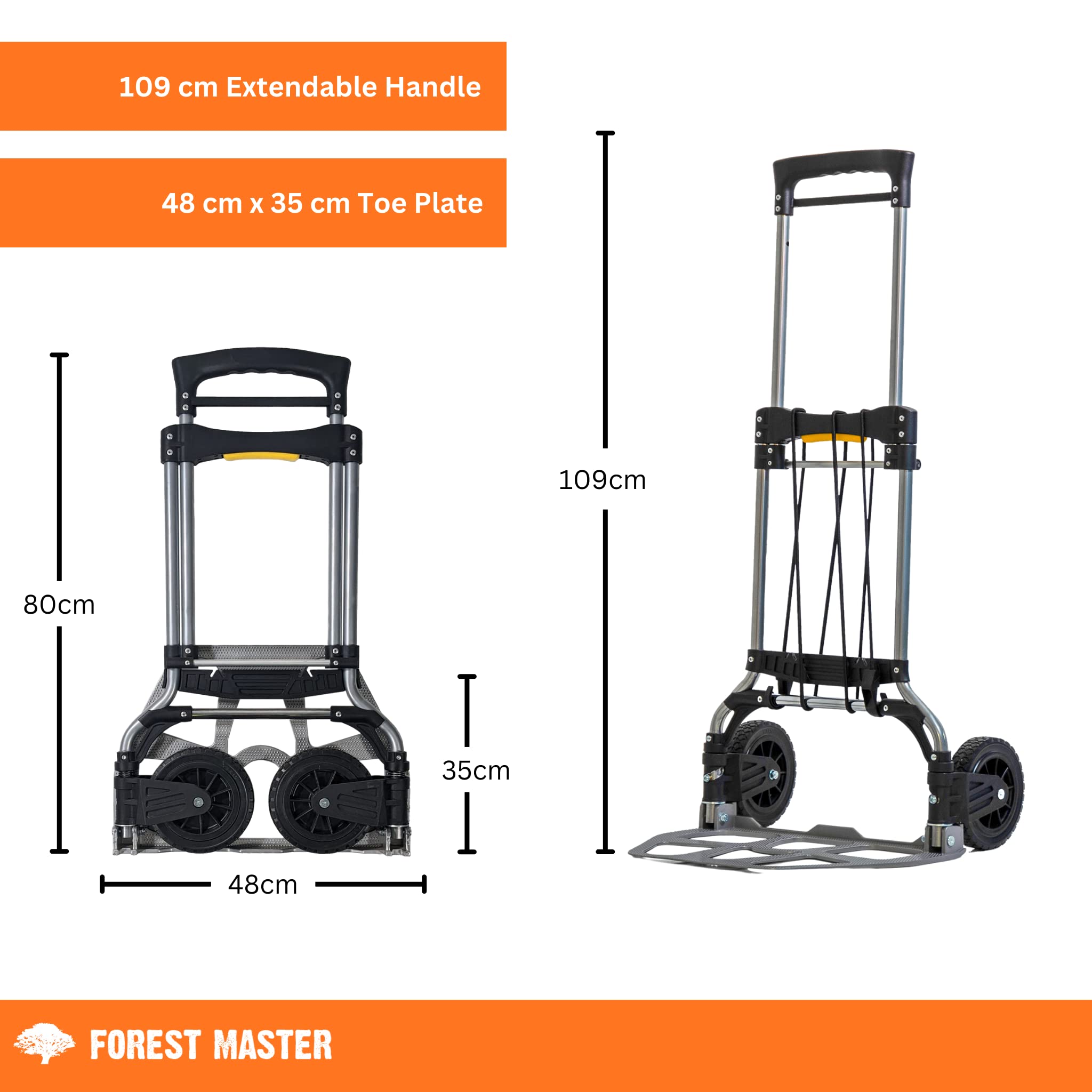 Zero Compact pieghevole Heavy Duty Hand Truck Sack Carrirow 160 kg carico