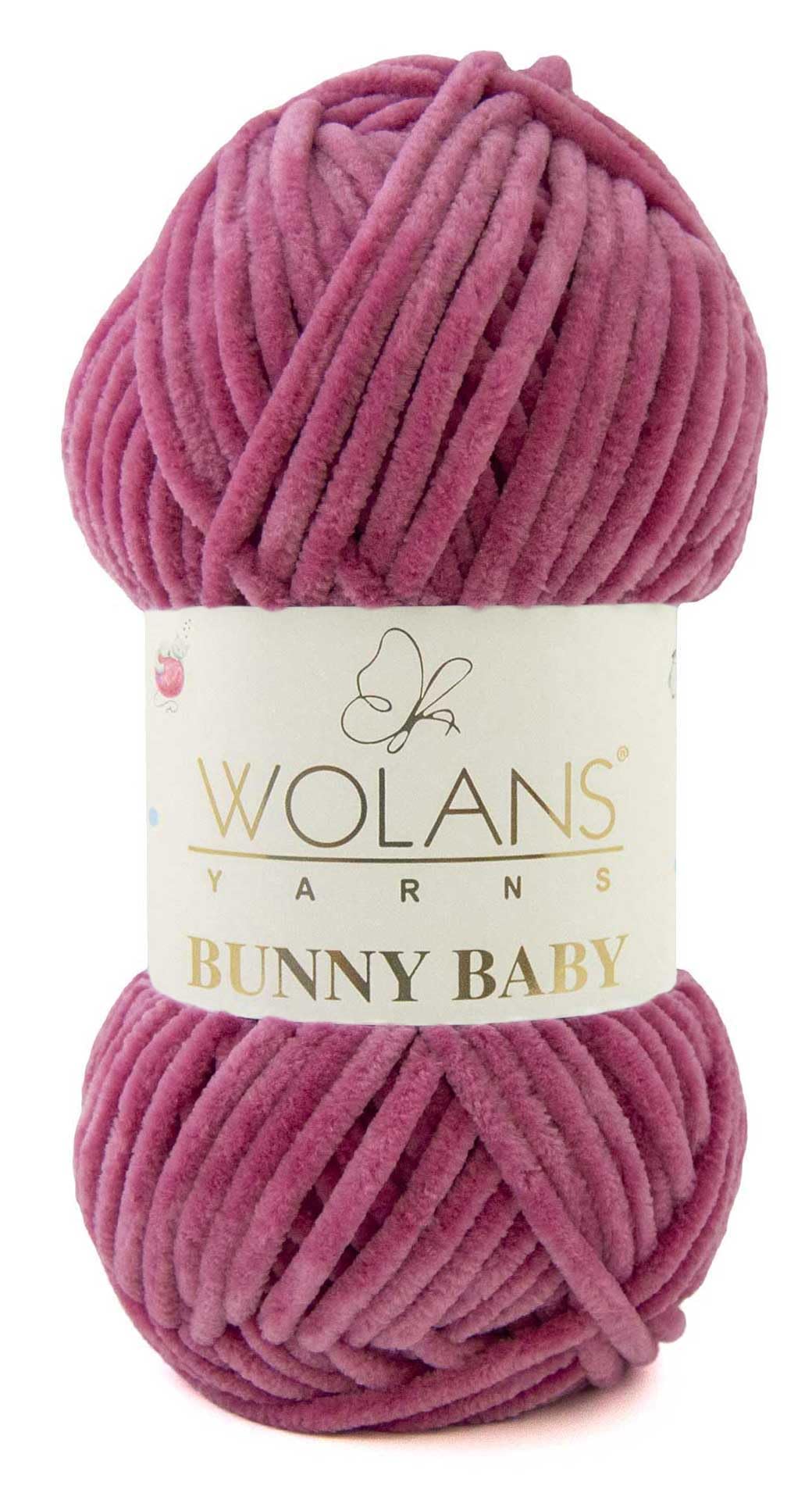 Wolans Bunny Baby Chenille Style Yarn Wool 70 Colours Available 100g Balls (Rose Col 31)