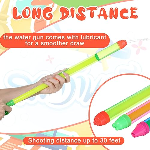 Miniatura 2 de Honoson 18 pistolas de agua de crayón para juego de fiesta de piscina (16 x 1.2 x 2.8 pulgadas)