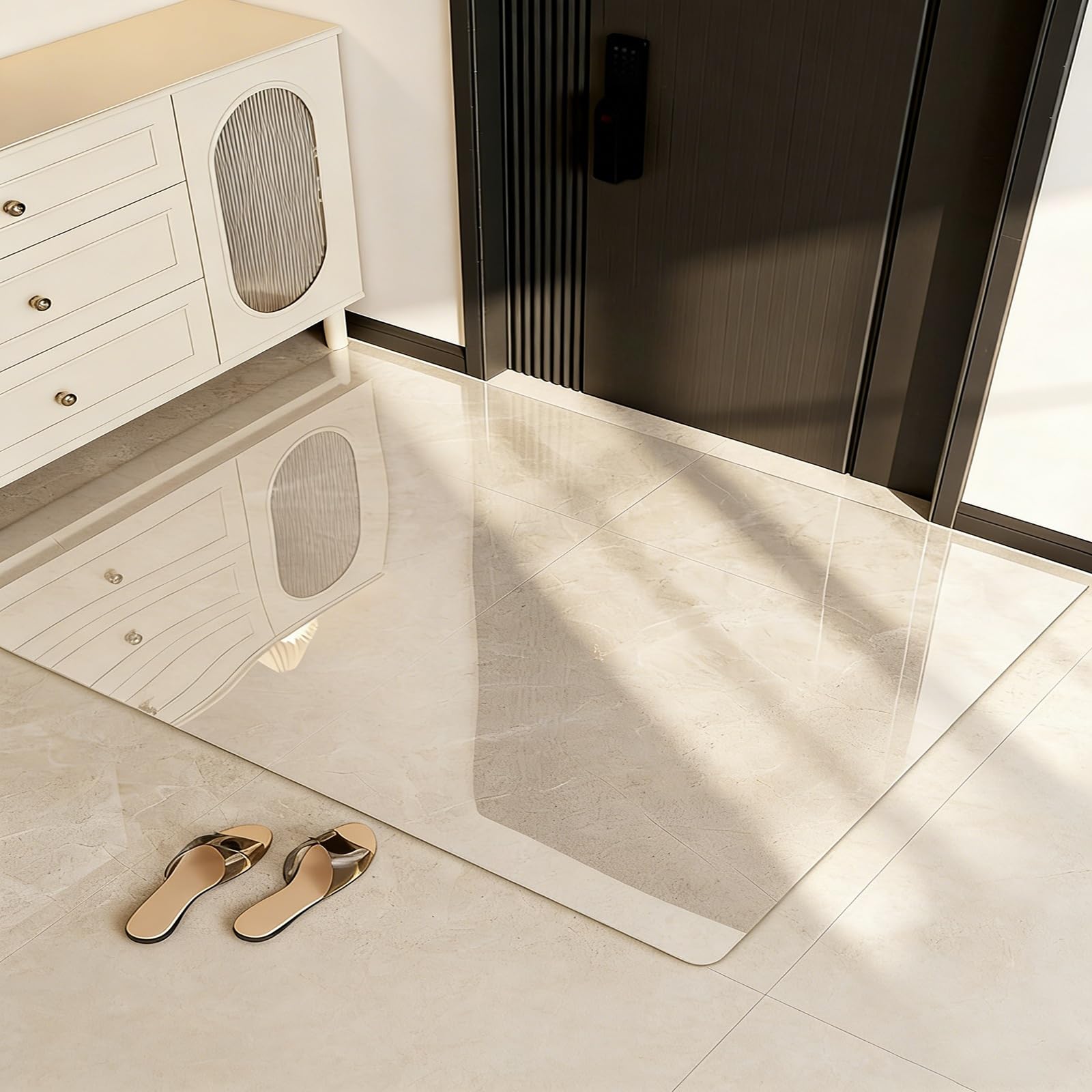 Tapis de protection de sol dur long transparent anti-rayures chaises de bureau roulettes