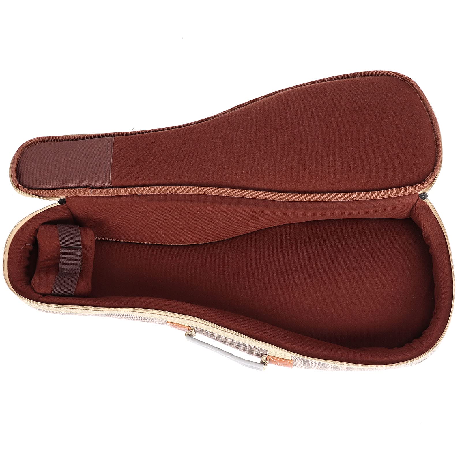 Eujgoov Ukulele-Tasche, Baumwolle Leinen Gewebter Stoff Verdicken Rucksack Ukulele Aufbewahrungskoffer (21/23in Universal)