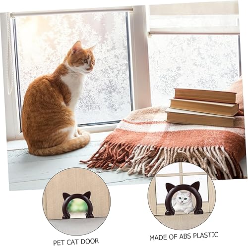 Miniatura 9 de Túnel de puerta de pasillo para mascotas para gatos y mascotas, puerta interior de plástico para gatos con superficie lisa resistente a la
