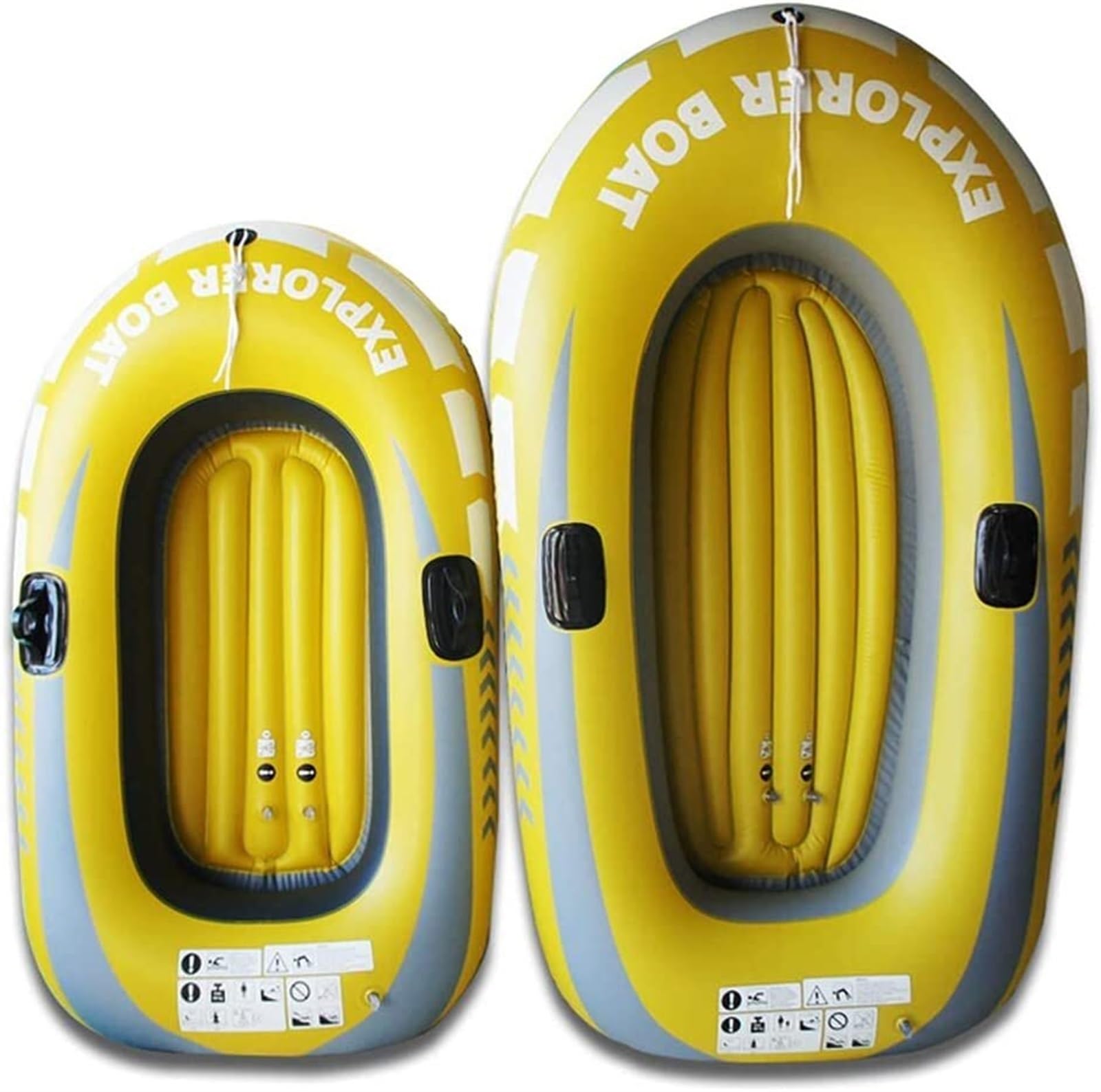 Schlauchboot, Doppelkajak mit Paddel + Pumpe, Wassersport-Schlauchboot-Set, Driftboot, Doppel-Schlauchboot, Sport