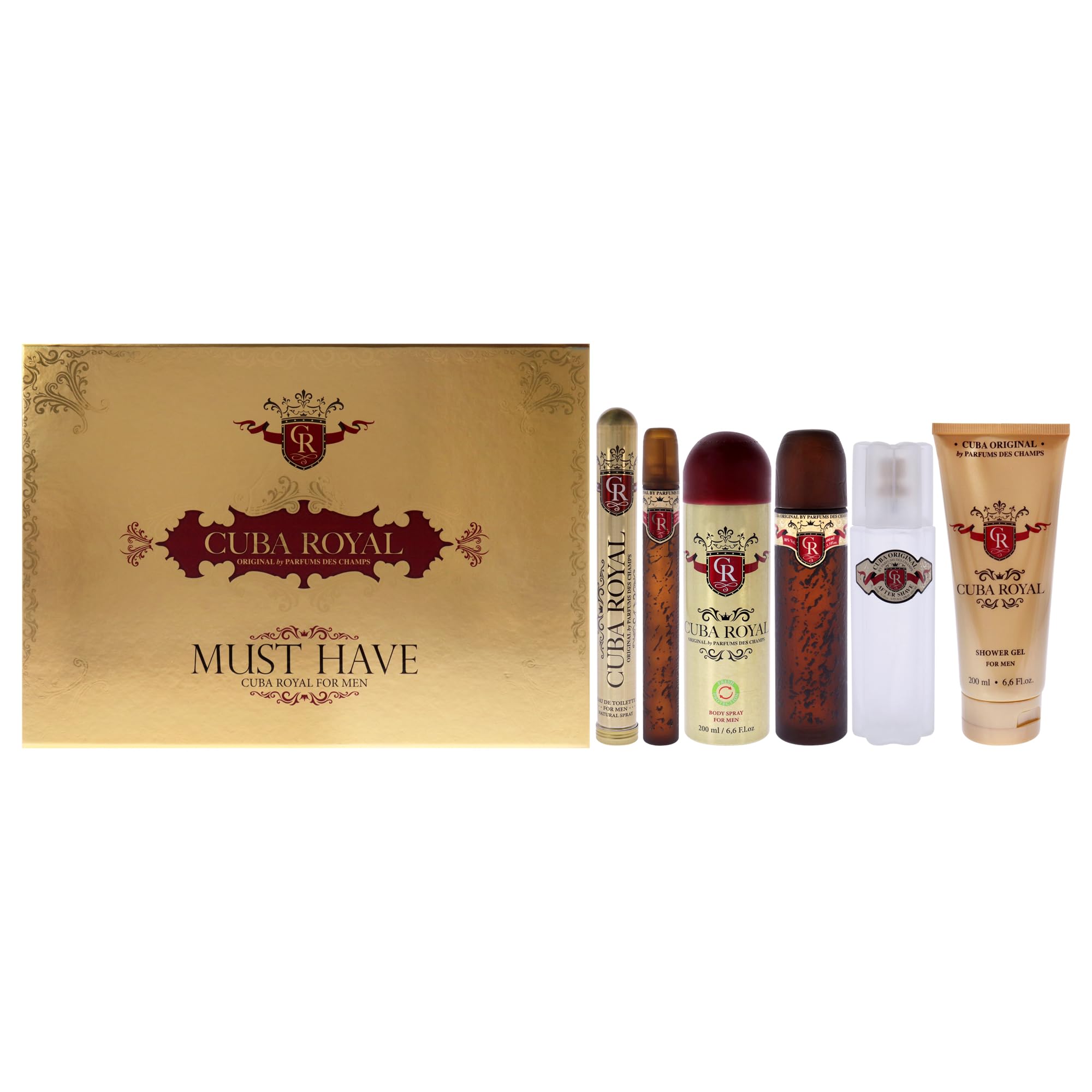 Cuba Royal - 5Pc Gift Set 3.4oz EDT Spray, 1.17oz EDT Spray, 6.6oz Shower Gel, 3.3oz After Shave, 6.6oz Body Spray