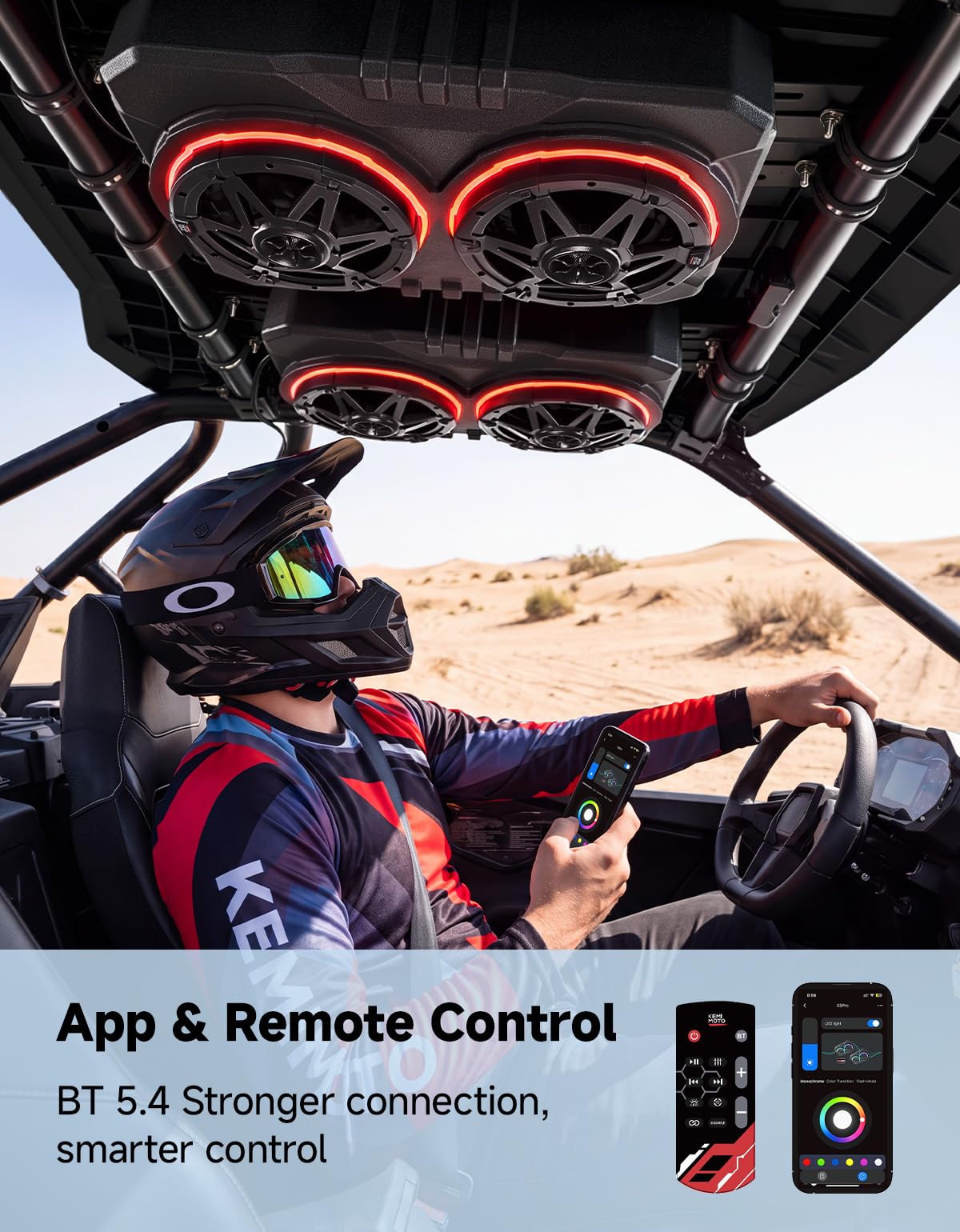 KEMIMOTO Système sonore de toit UTV de 6,5 pouces compatible avec Can-Am X3