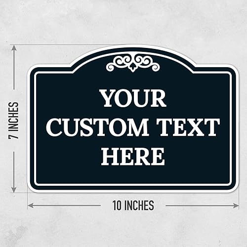 Miniatura 3 de Letrero decorativo personalizado, letrero de metal personalizado para negocios, entrada, hogar, Airbnb, placa de puerta de oficina, fondo negro, 7 x