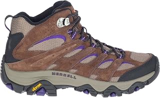 Merrell Bota feminina Moab 3 Mid Hiking, Suporte/roxo, 12