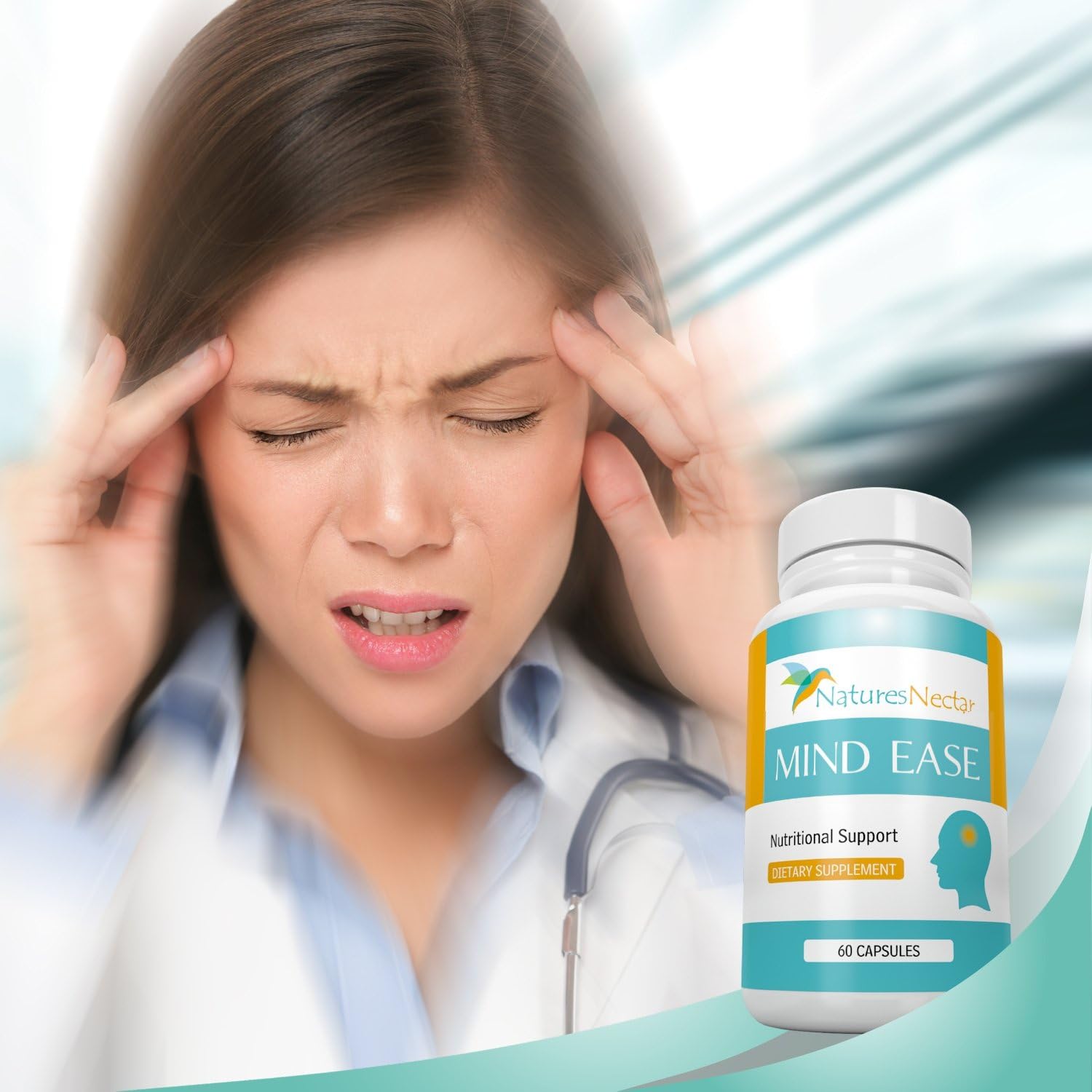 Migraine Relief Supplement - PA Free Butterbur Root, Riboflavin, Magnesium and Feverfew Capsules- Mind Ease's unique blend of Original Migraine Supplement Provides Prevention from Migraines - 60 Count : Health & Household
