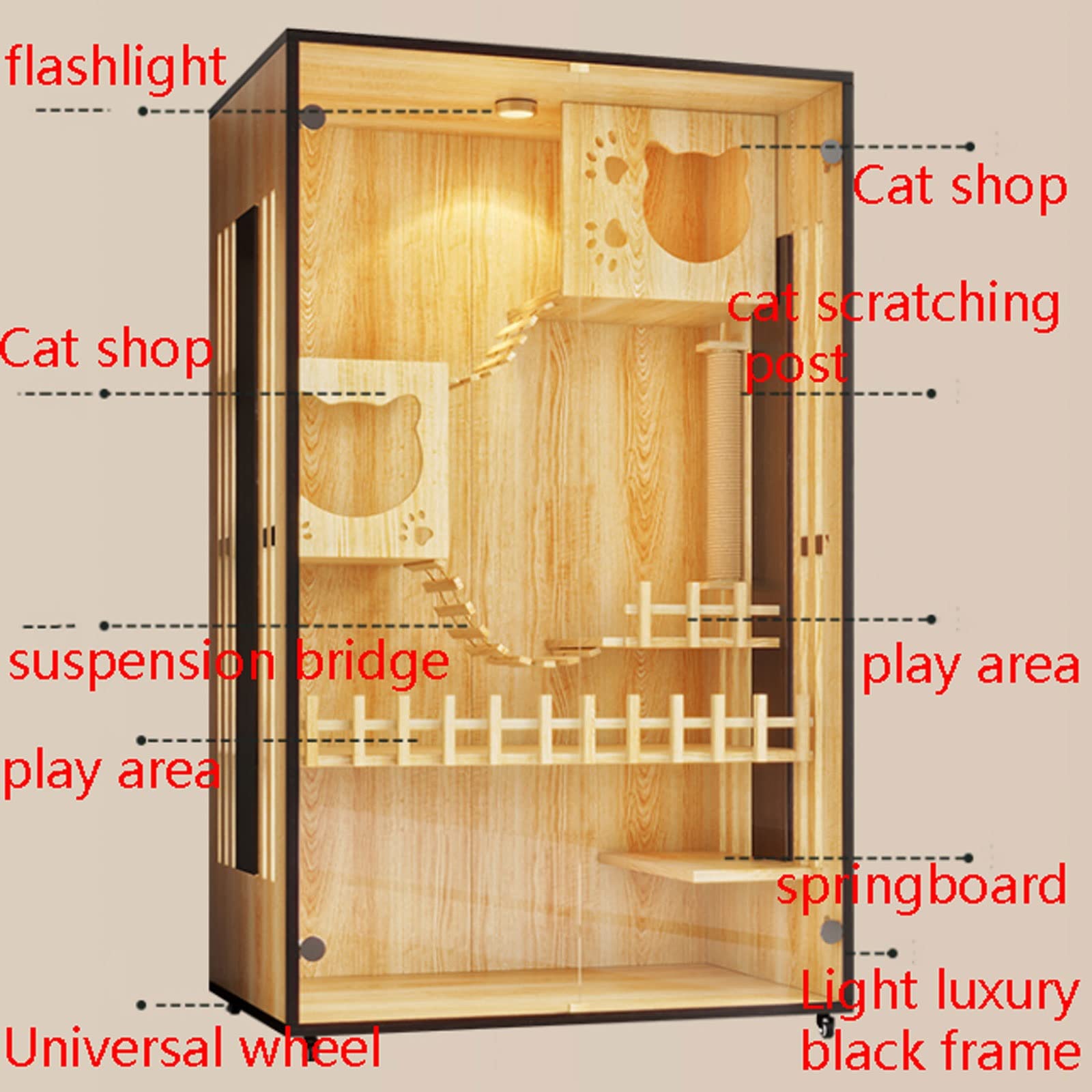 villa per gatti Cat Villa Plate Side Bed Gabinetto for gatti for Per interni