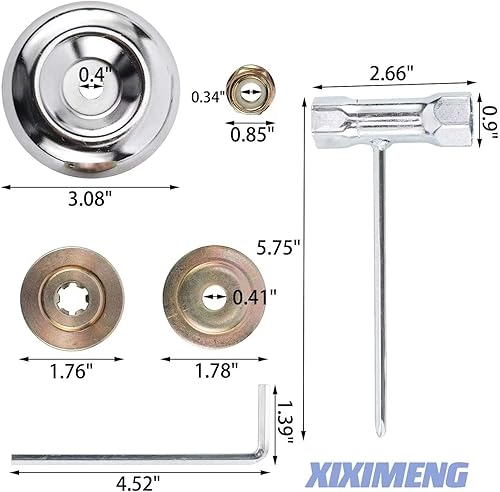Miniatura 6 de Kit de cuchillas de acero irrompibles de 8 pulgadas, kit de cepillo de alambre para malezas, con kit adaptador de cuchilla para desbrozadoras