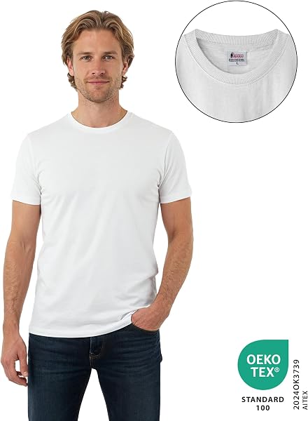Visita la tienda de ALPIDEX ALPIDEX T-Shirt Camisetas Hombre Pack de 5 Cuello Redondo 100% Algodón Unicolor Corta Shirt Men Camisa de Manga Casual S M L XL XXL 3XL 4XL 5XL in use