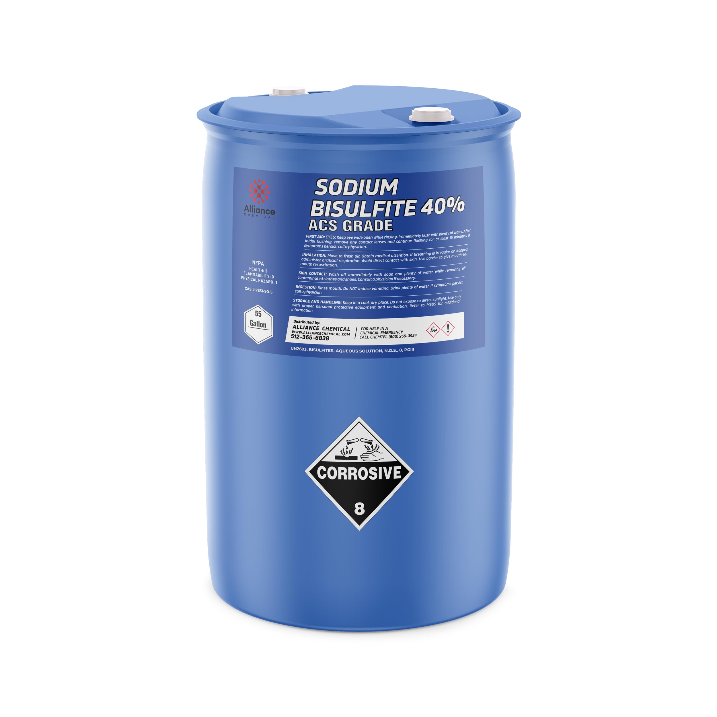 Sodium Bisulfite 40% ACS Grade - 55 Gallon - Ultimate Solution for Mega Industrial Applications