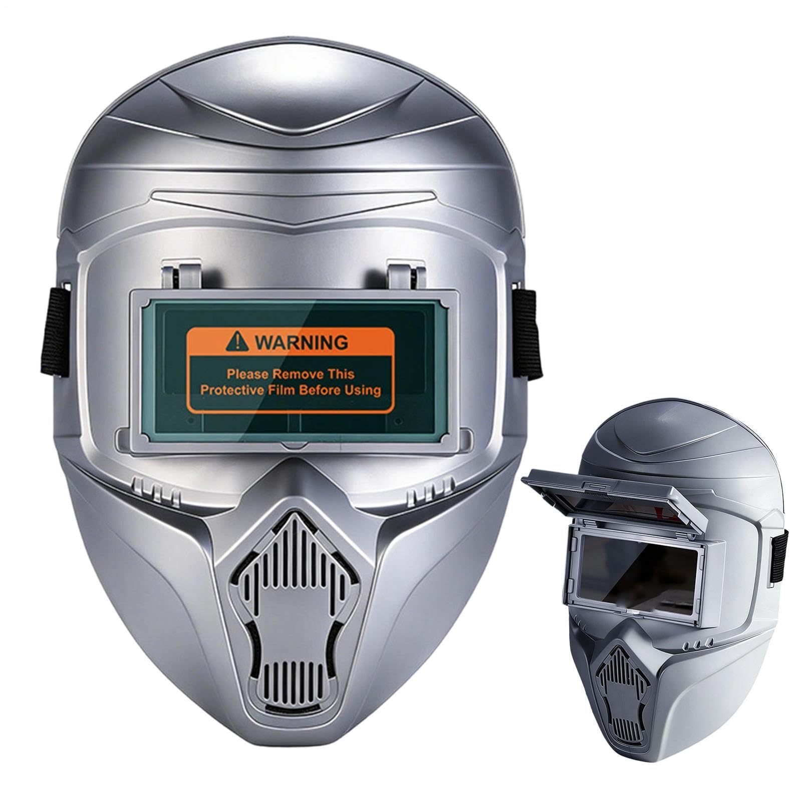 Casco de soldadura opaco automático con protección antideslumbrante de silicona