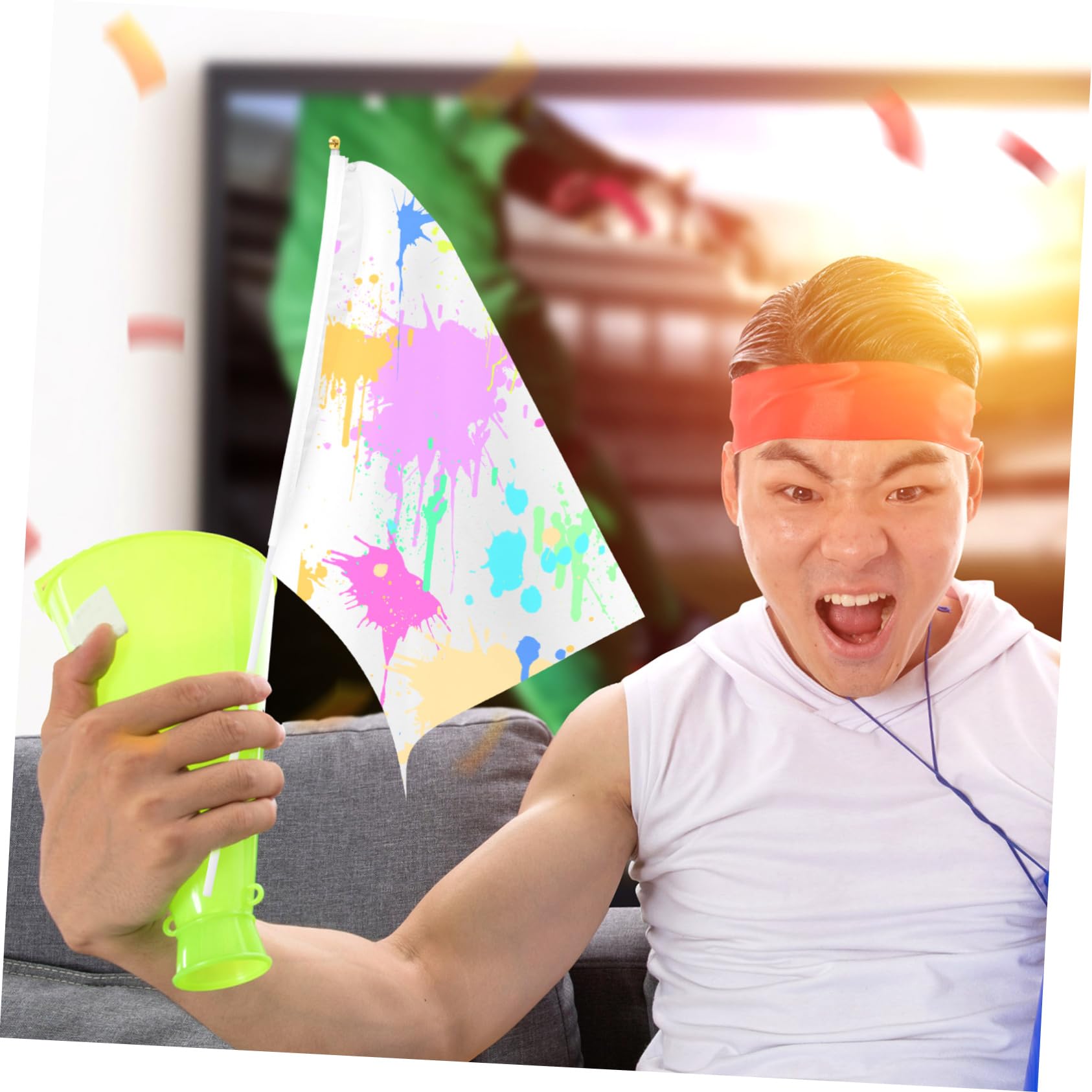 Kisangel 3 Juegos De Personalizadas Para Árbitros De Fútbol ​​ De Señales En Para Ondear A Mano Deportivas Multifunción Para Animar Decoración De Eventos 20 Unidades X 3