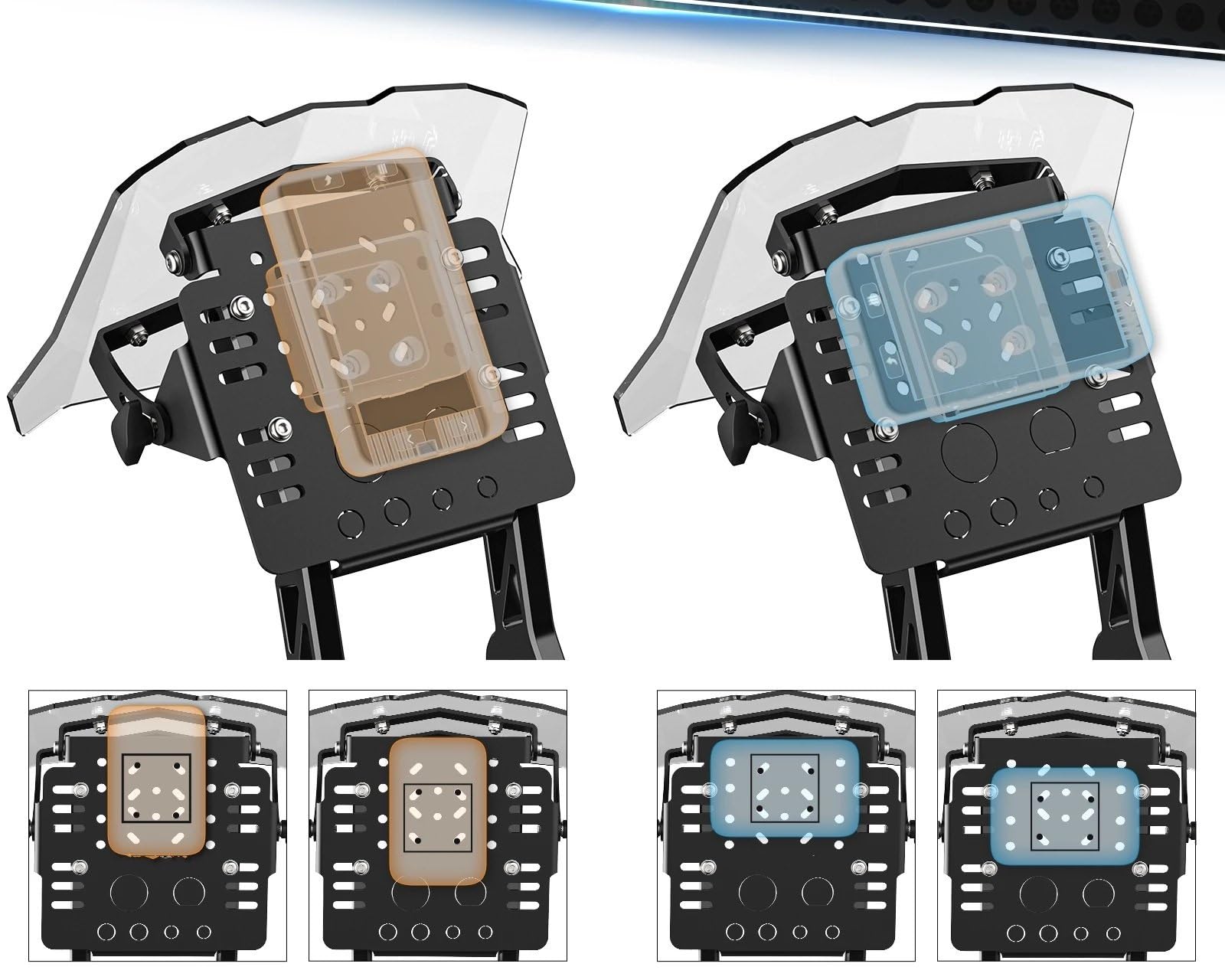 Support De Navigation pour Moto pour GasGas 700 SM/ES 2022 – 2024, Support GPS pour Kit Carénage Support Fixation GPS