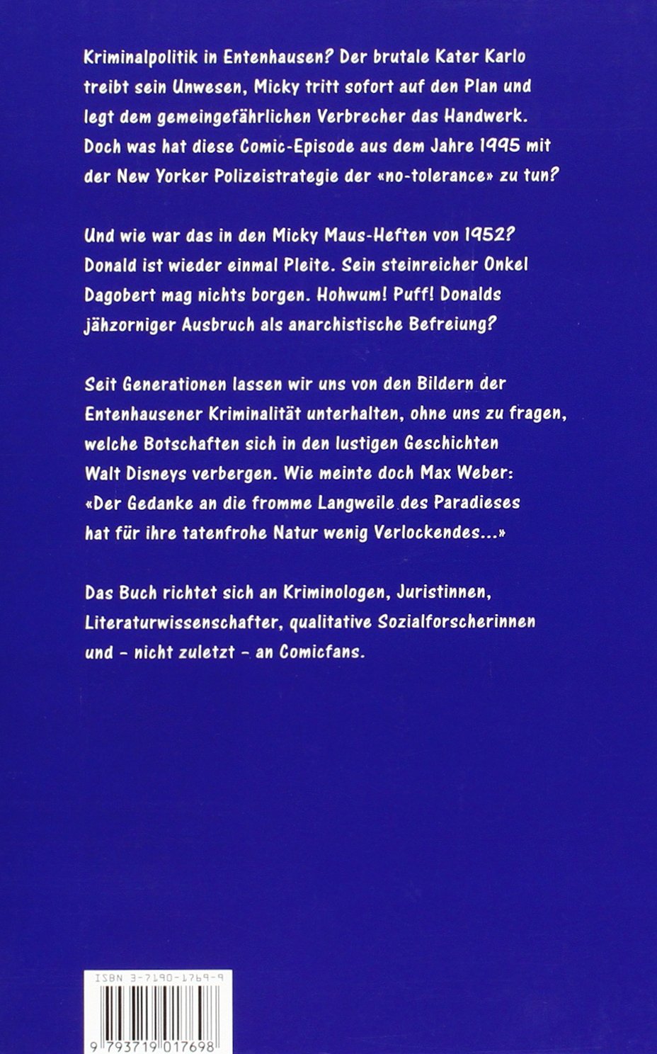 Kriminalpolitik in Entenhausen: Vom Umgang mit Kriminalität bei Micky Maus & Co