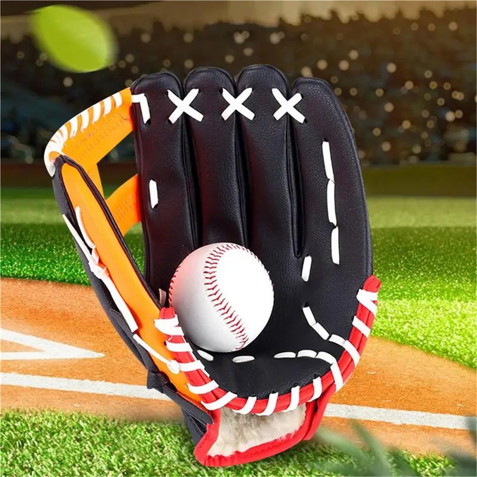 Guante de Béisbol Guante de béisbol Deportivo, Guantes bateo for Exteriores, Equipo práctica Softball, manopla competición Entrenamiento