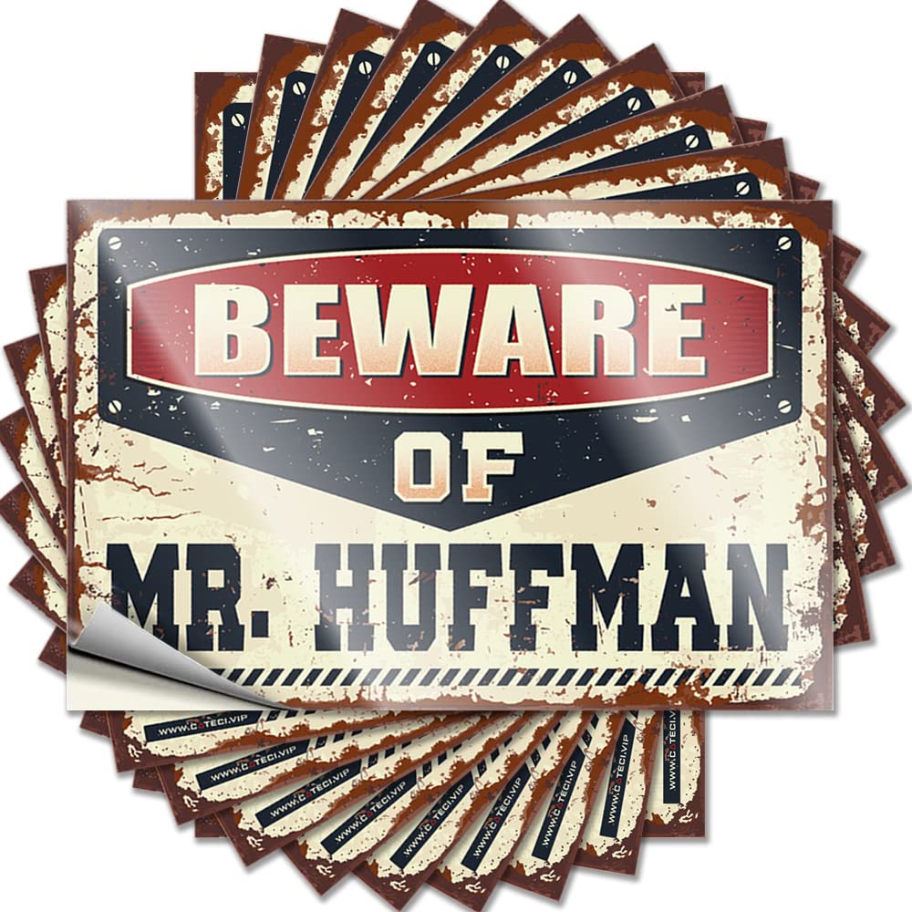 Car Stickers Beware of Mr. Huffman Funny Sticker 10 Pcs Stickers for Your Car Funny Truck Stickers(8X12CM)