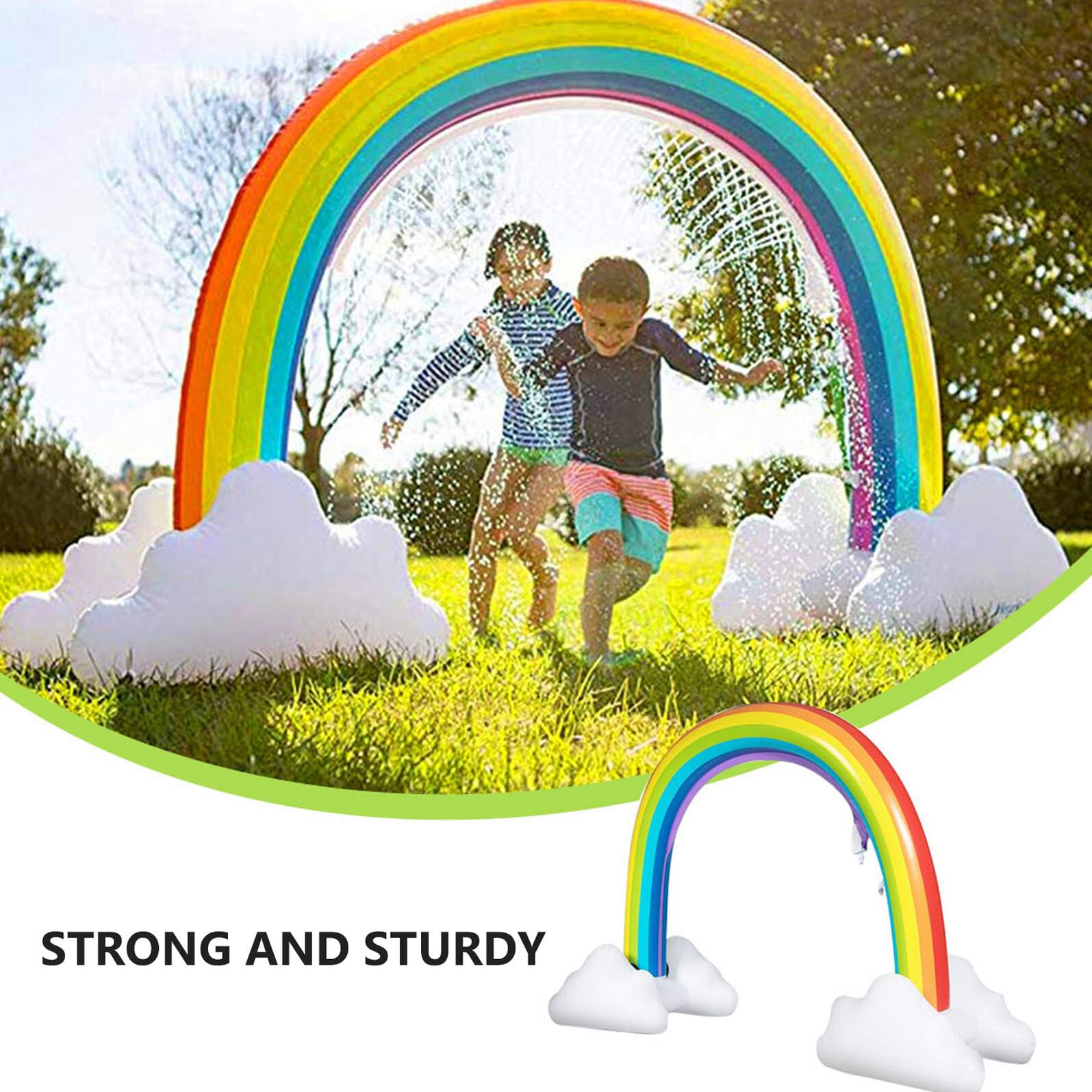 Arche Gonflable Arroseur 1pc PVC Jouet d'eau pour Garçon et Filles | Plage et Fête, Facile à Nettoyer, Structure Robuste, Jeu D’été, Usage Extérieur