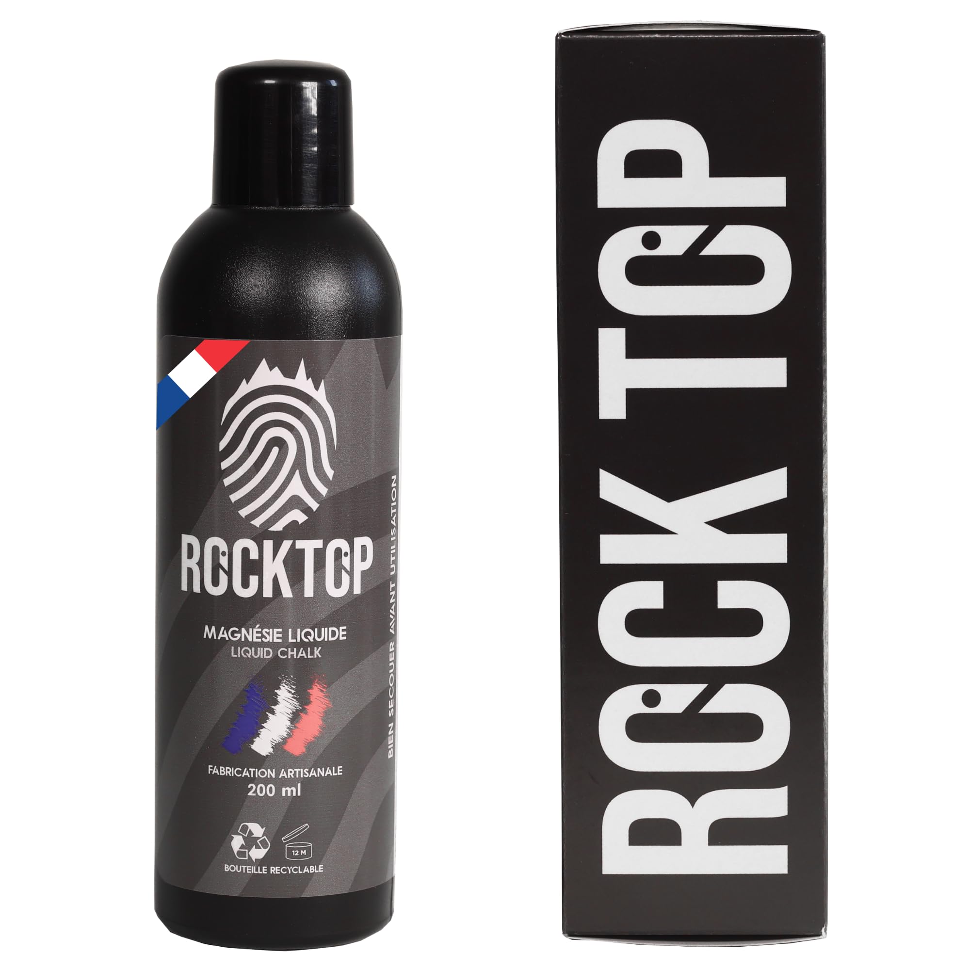 ROCKTOP - Liquid chalk - Vloeibaar Krijt - 200ml - Alle Sporten - Beste Grip - Indoor Klimmen - Street Workout - Calisthenics - Gewichtheffen - Crossfit - Gymnastiek - Padel - Tennis