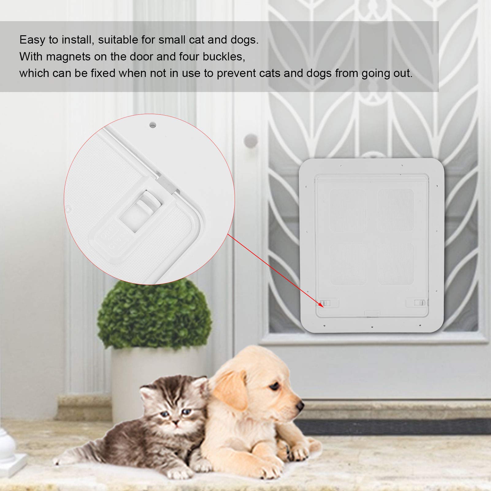 Chatière pour Petits Chats et Chiens, 2 Tailles (Grand diamètre 22 cm)