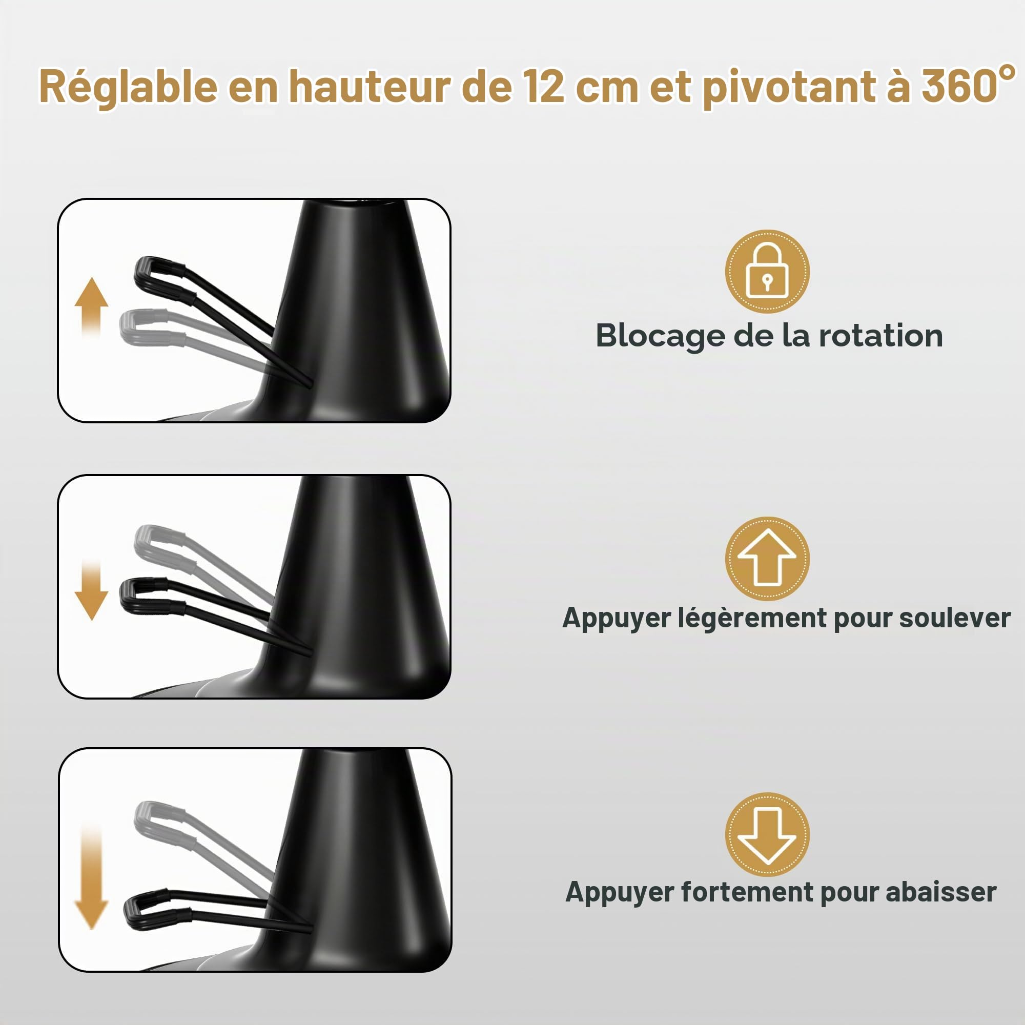 BarberPub Fauteuil Coiffeur avec Appui-tête inclinable, équipement Coiffure avec Pompe hydraulique, Rotation 360°, siège réglable en Hauteur, Fauteuil Coiffeur Similicuir, 3884 (Noir)