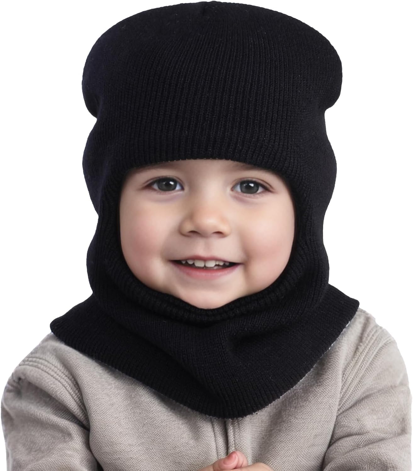 YATEEN Baby Winter Hat Scarf Set Kids Warm Windproof Knit Hood Fleece Hat