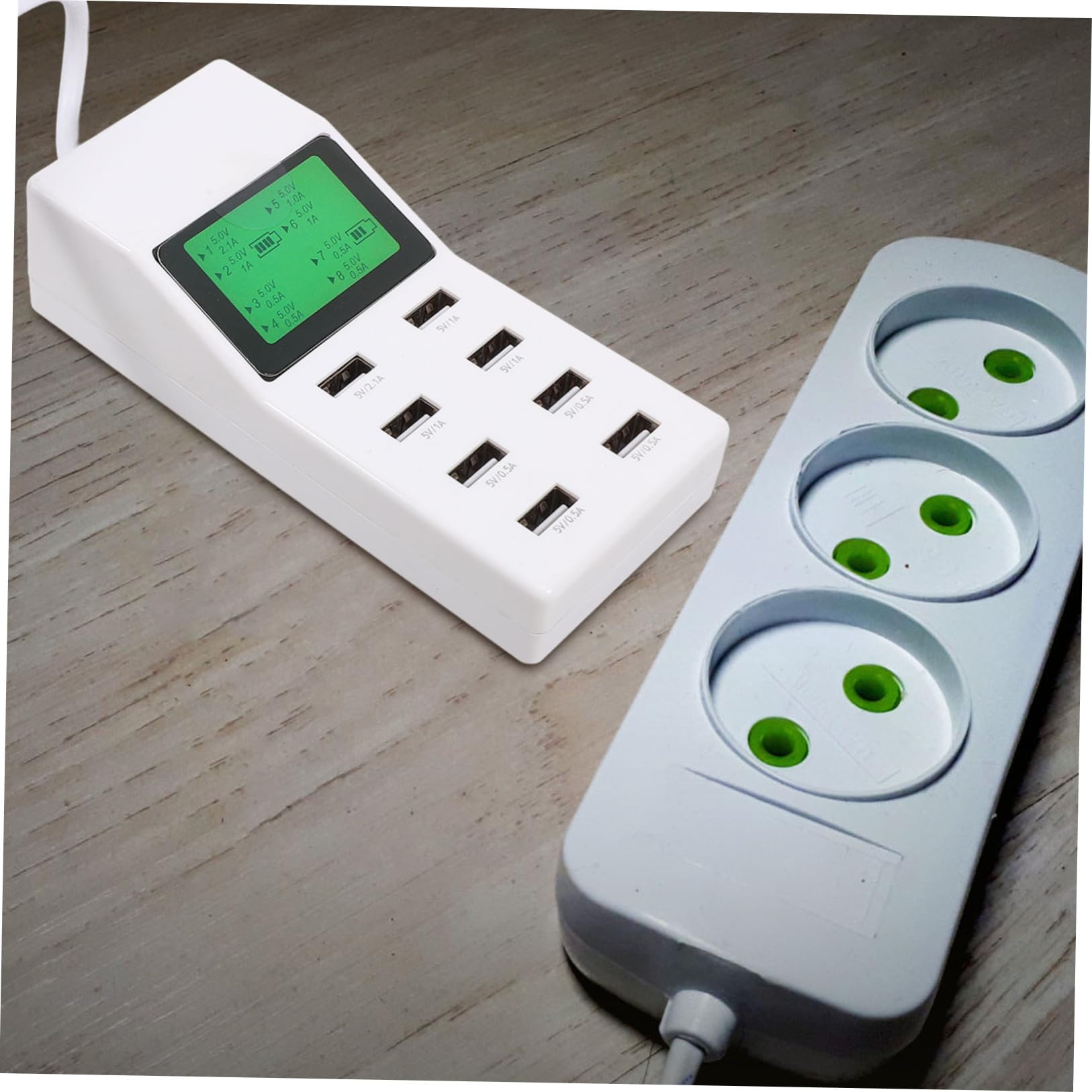 Stazione di Ricarica USB Multipla a 8 Porte Schermo Lcd