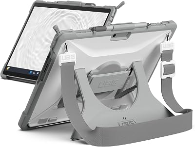 URBAN ARMOR GEAR UAG Designed for Microsoft Surface Pro 11109 Case Plasma Healthcare WhiteGray Dropproof Rugged Protective Cover with Multi-angle Built-in Kickstand Pen Holder Hand & Shoulder Strap