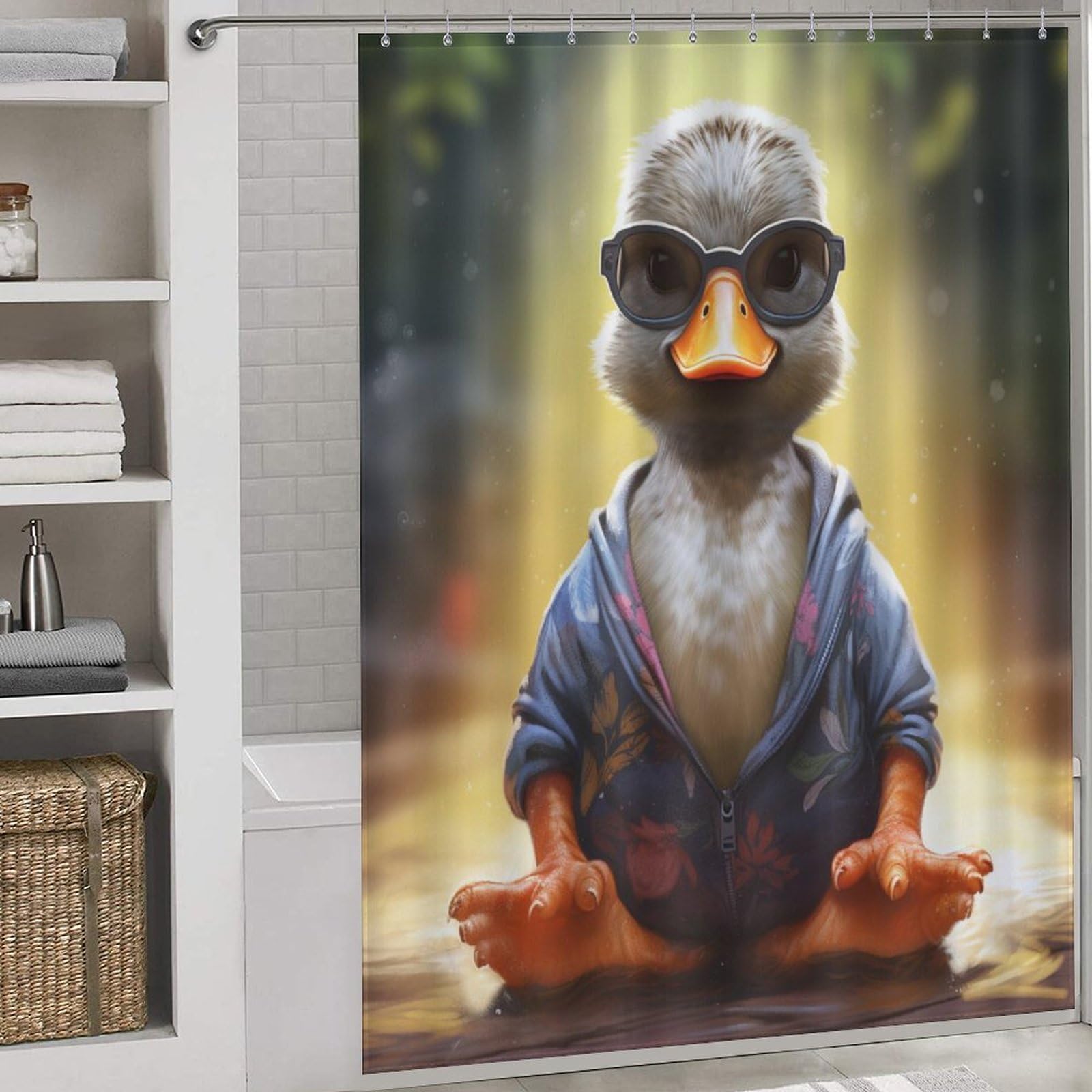 Rideau de douche canard idéal pour égayer le bain des enfants au quotidien