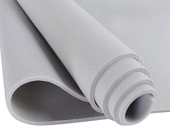 Auto Headliner Fabric Mesh Type 60" Wide by 120" with Foam Backing Car Roof Upholstery Fabric, Repair Headliner Material for Automotive RV Boat Home Replacement, Light Gray