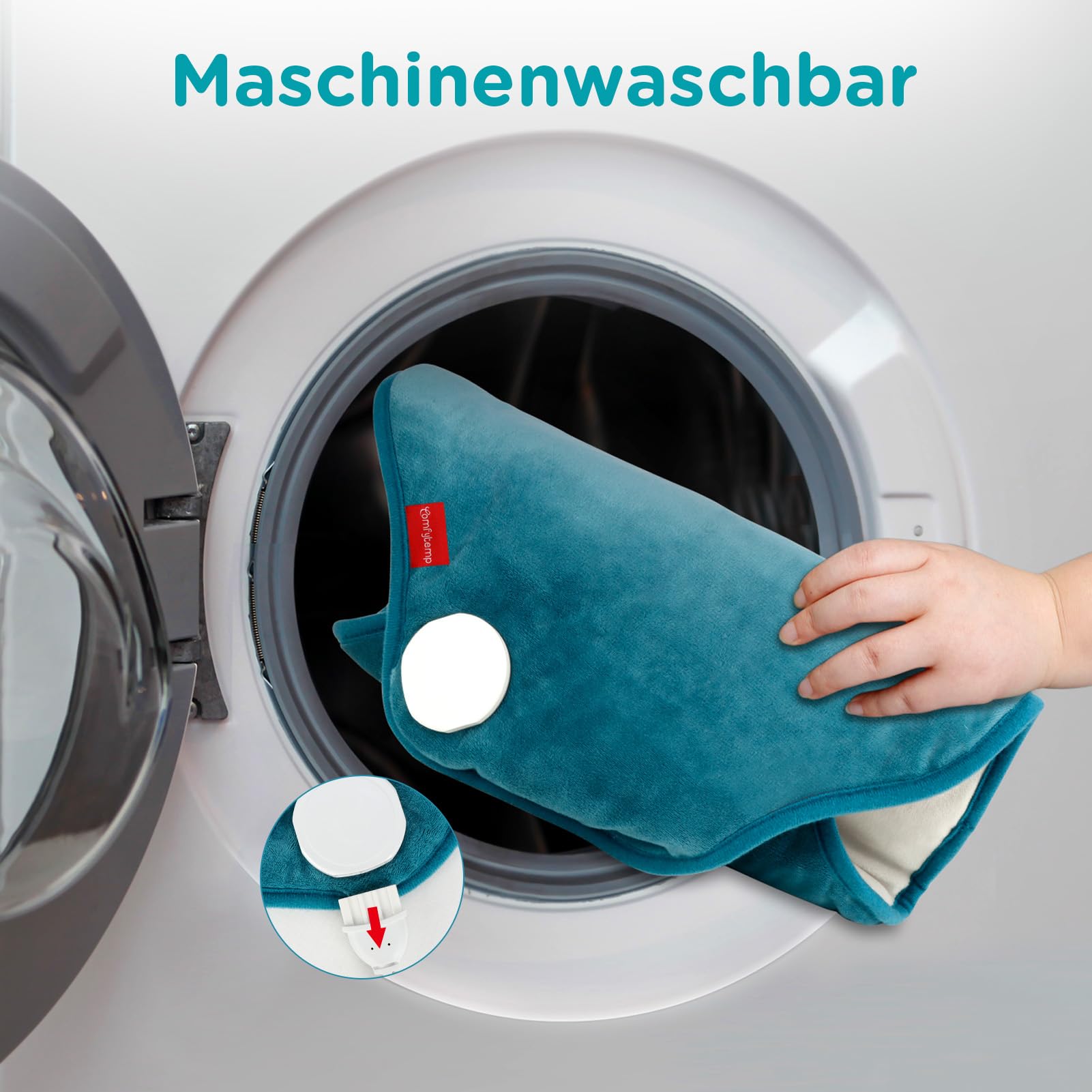 Comfytemp Großes Heizkissen für Rücken mit 9 Wärmestufen 0,5-9h Abschaltautomatik, 39x61cm Elektrisches Rückenwärmer Wärmegürtel Heizgürtel Wärmekissen Maschinenwaschbar（Max. Tailleumfang: 120 cm）