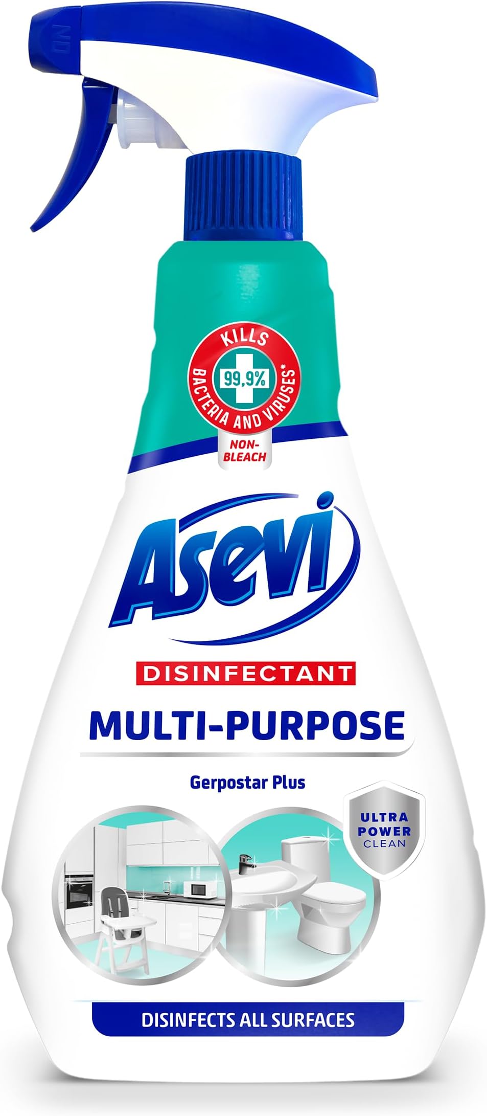 Disinfectant Cleaning Spray, Multi Purpose Cleaner, Antibacterial Spray, 750ml