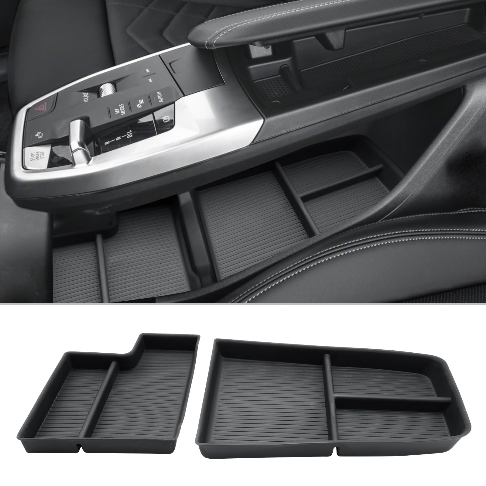 CDEFG Compatibile con BMW X1 U11 iX1 / X2 U10 iX2 2023-2025 2026 organizer per console centrale X1 iX1 U11 vano portaoggetti inferiore alla console centrale, accessori X1 U11 [2 pezzi]