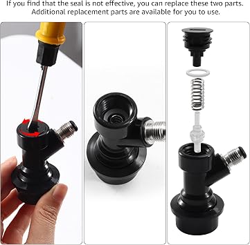5 Pairs Ball Lock Keg Quick Disconnect, 5/16 & 1/4 Barb Corny Keg Fitting