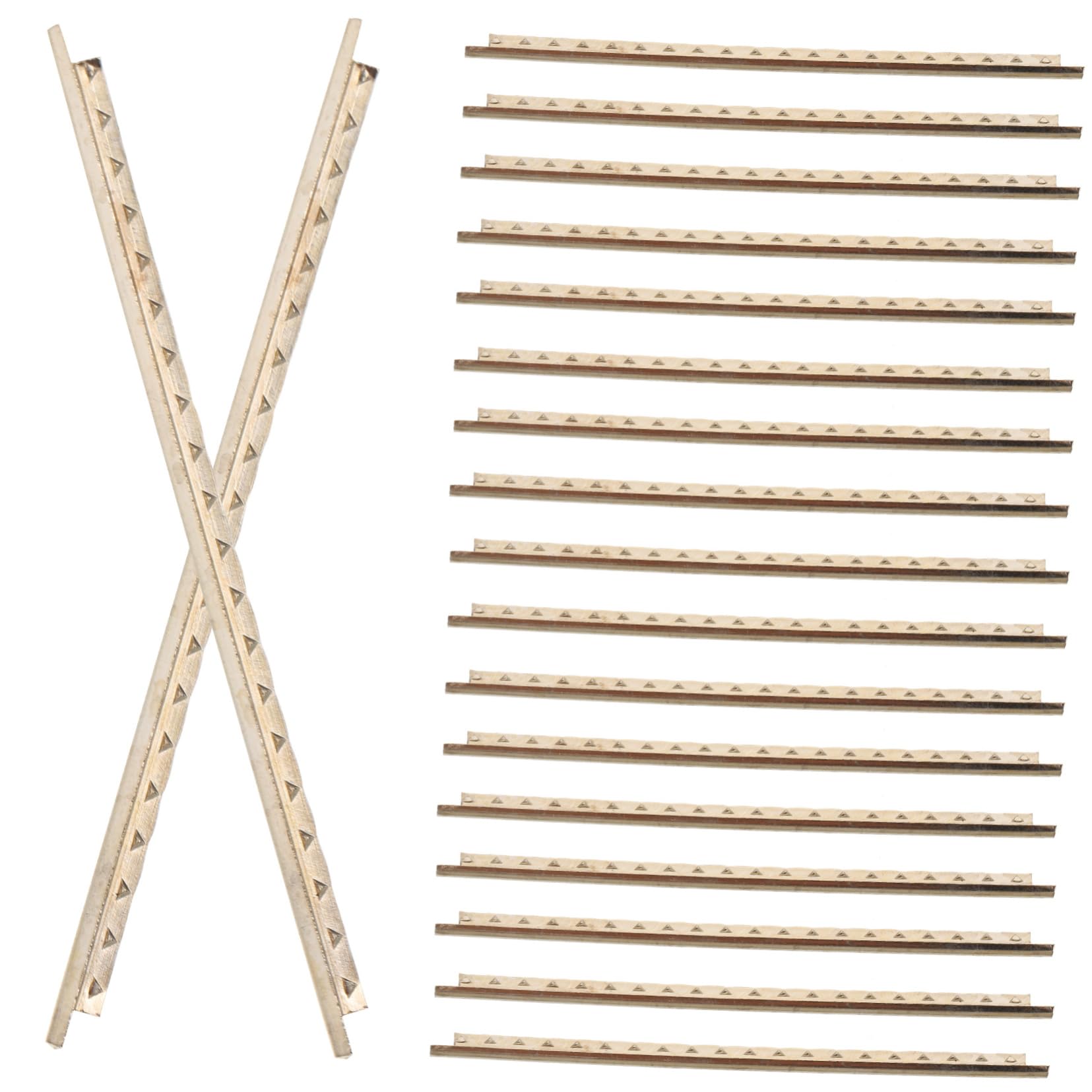 HEMOTON Classical Guitar Fret Wires White Copper 19pcs Fret Wire Set for Guitar Upgrade